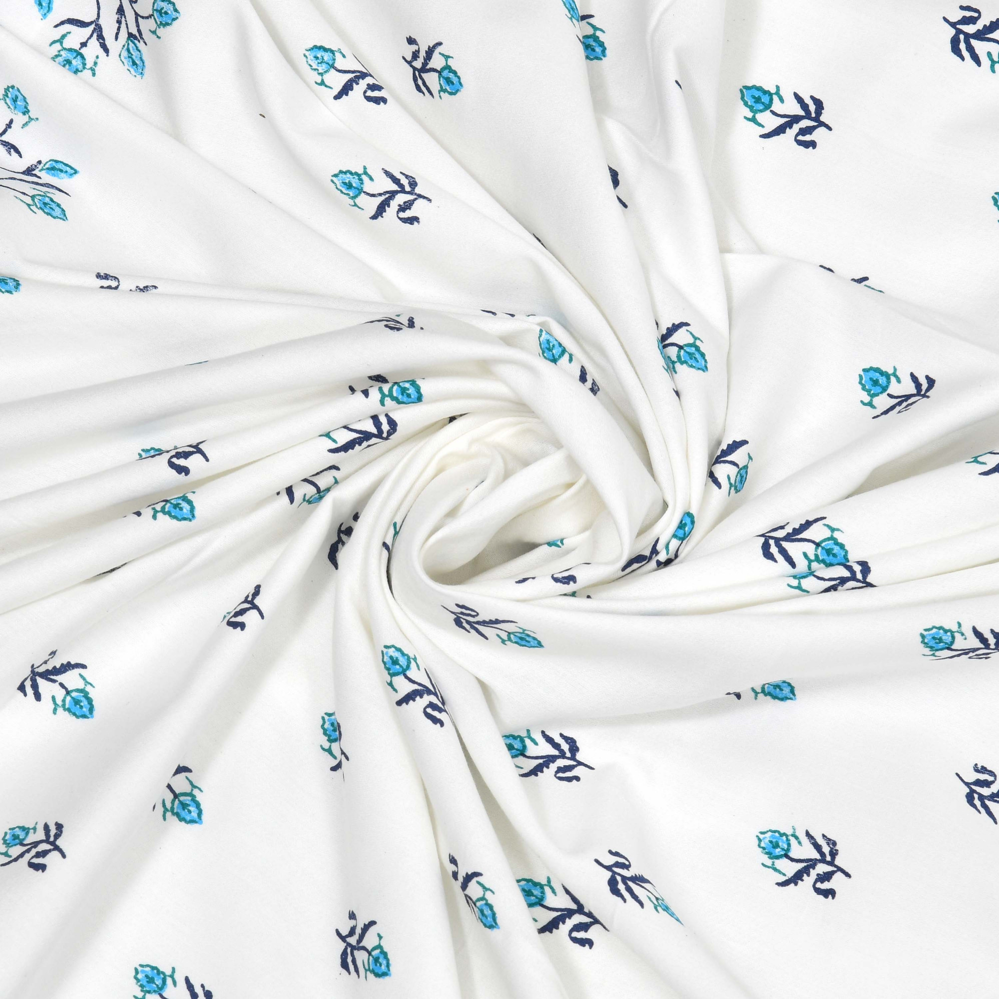 Green Ethnic Motifs Printed Pure Cotton Double Bedsheet with 2 Pillow Covers