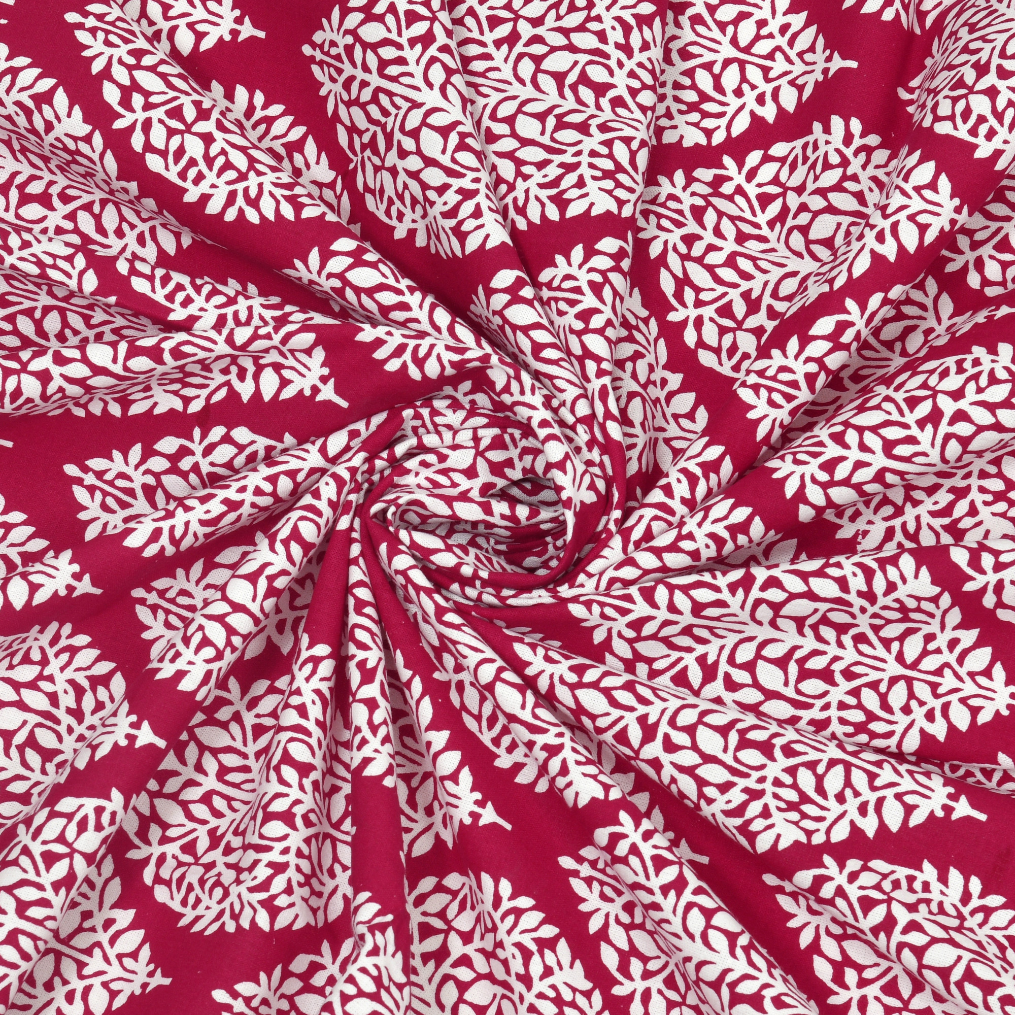 Maroon Ethnic Motifs 100 Cotton Curtains For Living Room Bedroom Curtains - Pack Of 2 Curtains
