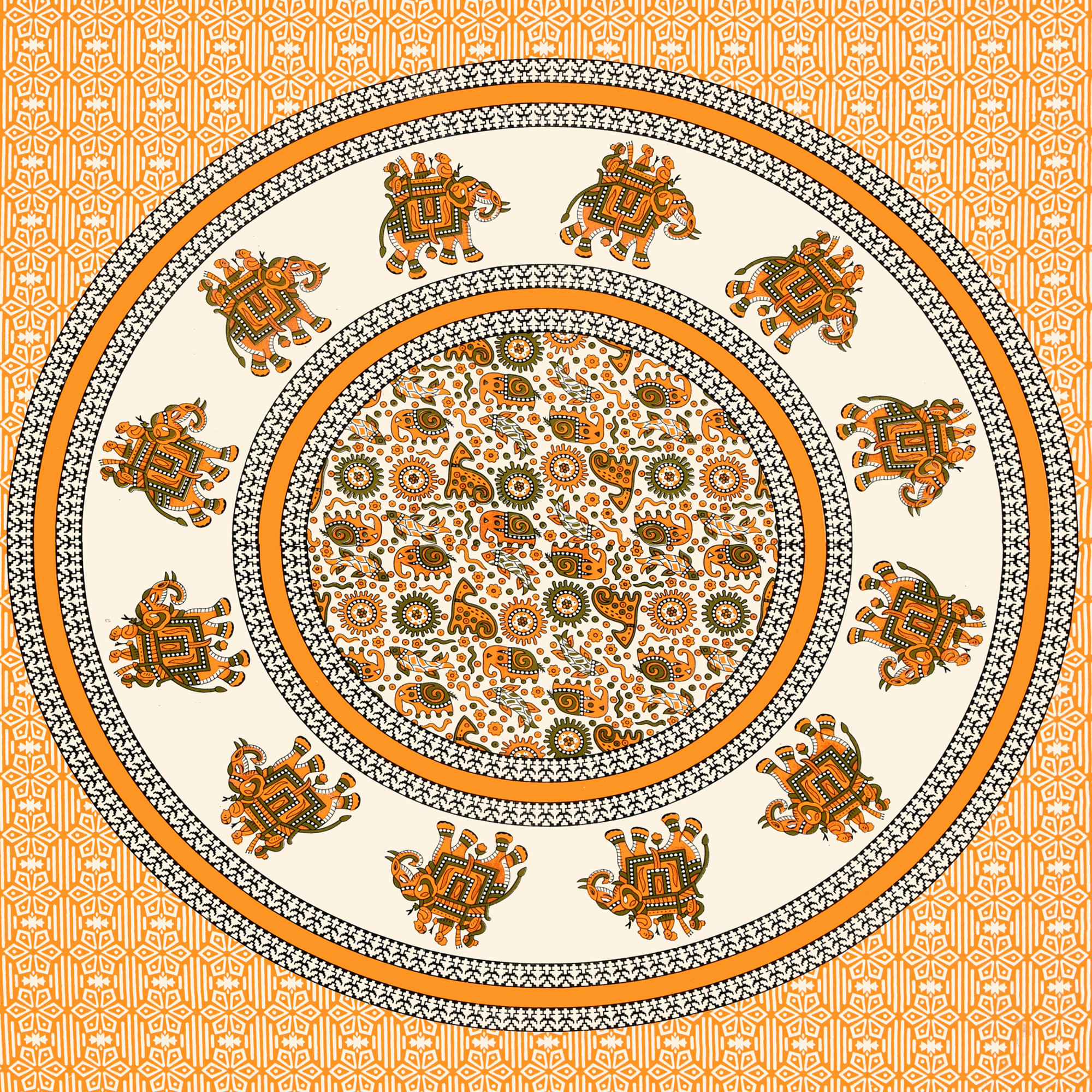 Yellow White Printed 210 TC Pure Cotton Single Bedsheet with 1 Pillow Cover