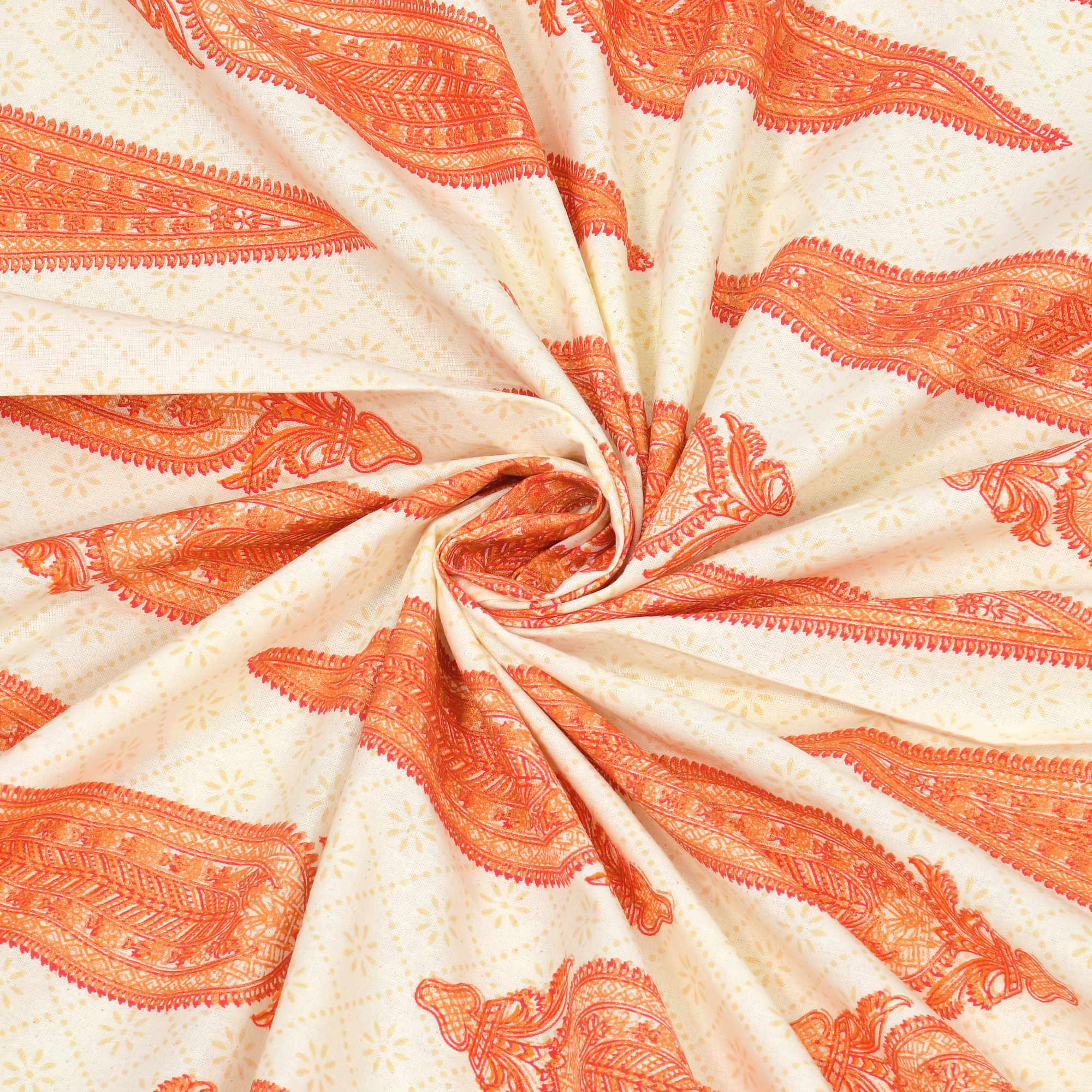 Pink Paisley Gold Work 210 TC Pure Cotton Single Bedsheet with 1 Pillow Cover