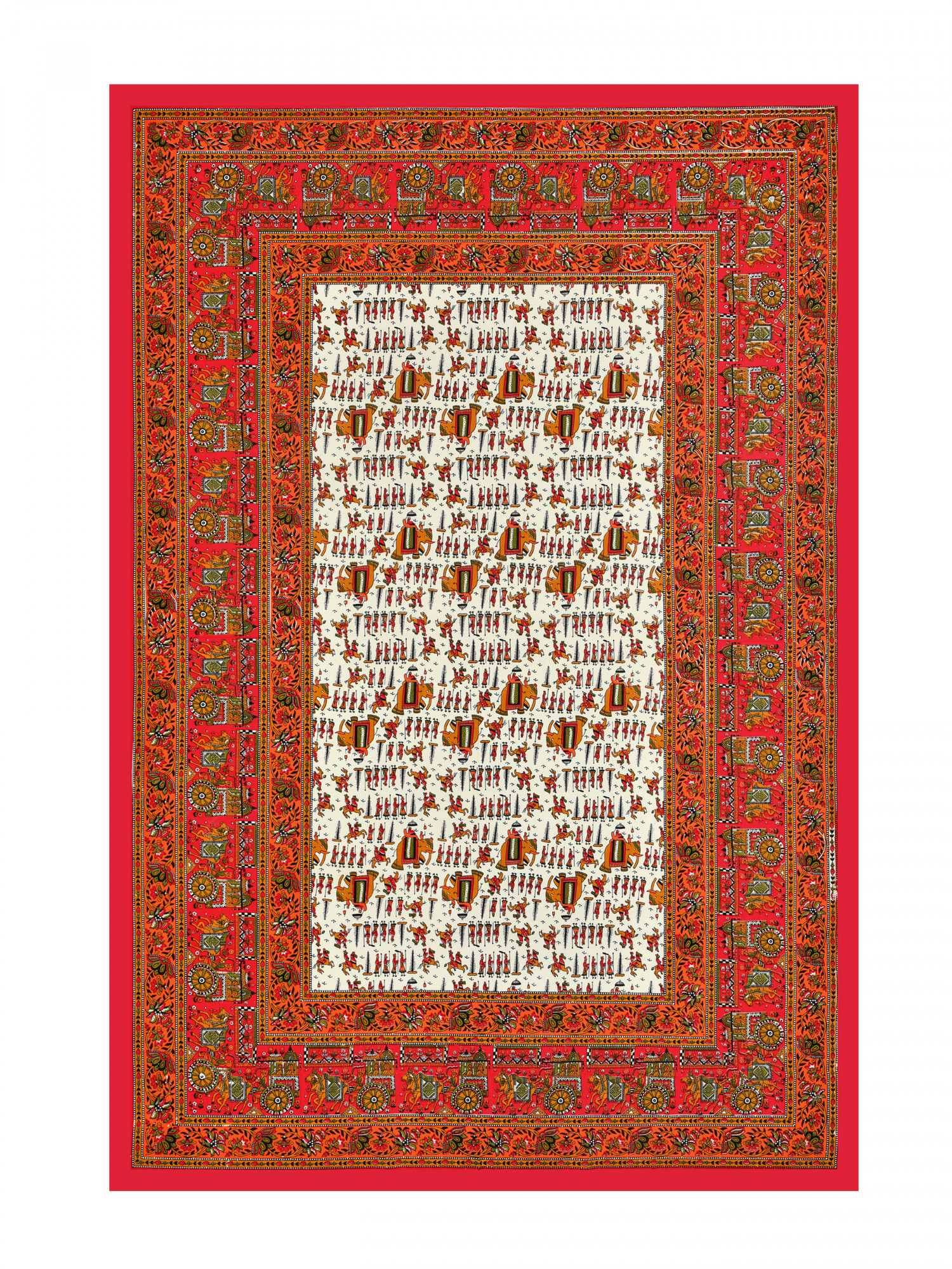 Royal Barat 210 TC Pure Cotton Single Bedsheet with 1 Pillow Cover