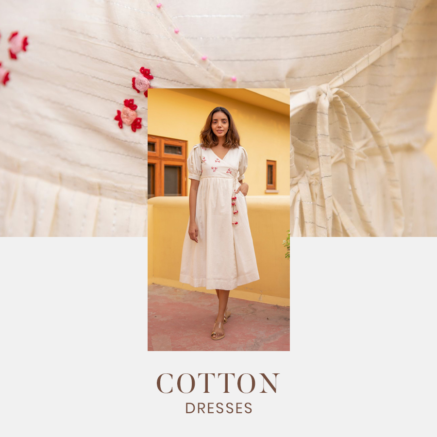 Category Alt Occasion Wear Dresses: Cotton Tier, 3 Piece Jacket &amp; Dress Sets