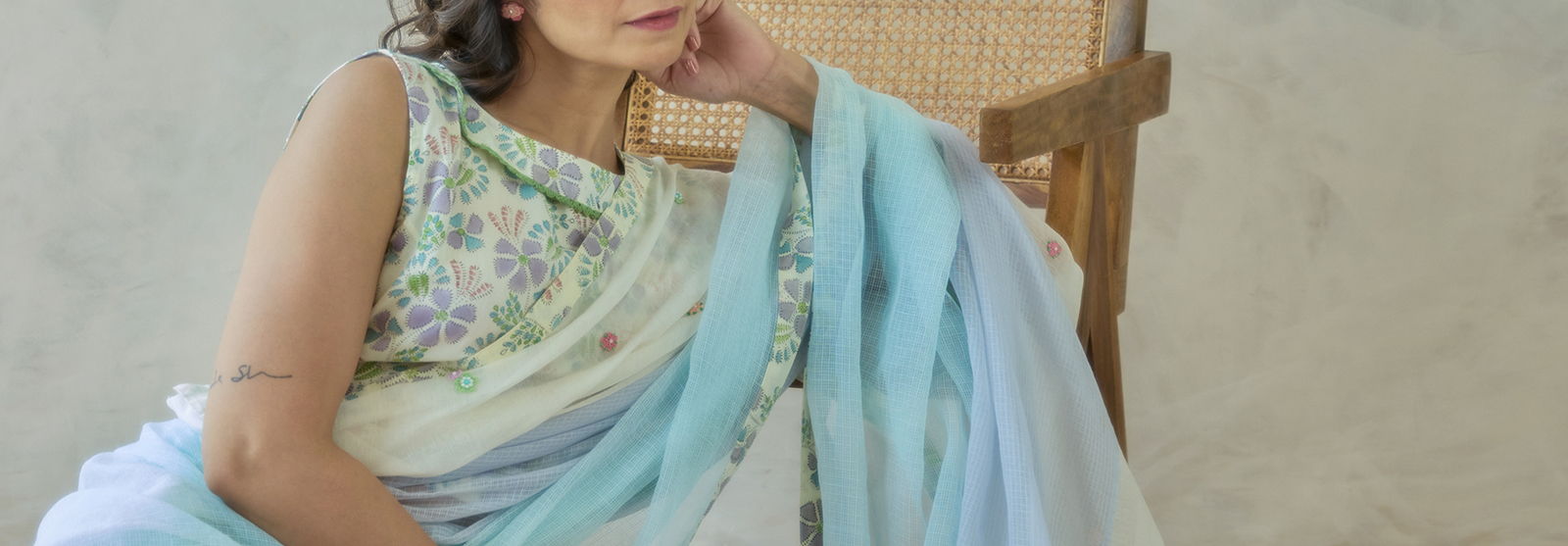 Handloom &amp; Block Printed Chanderi Sarees