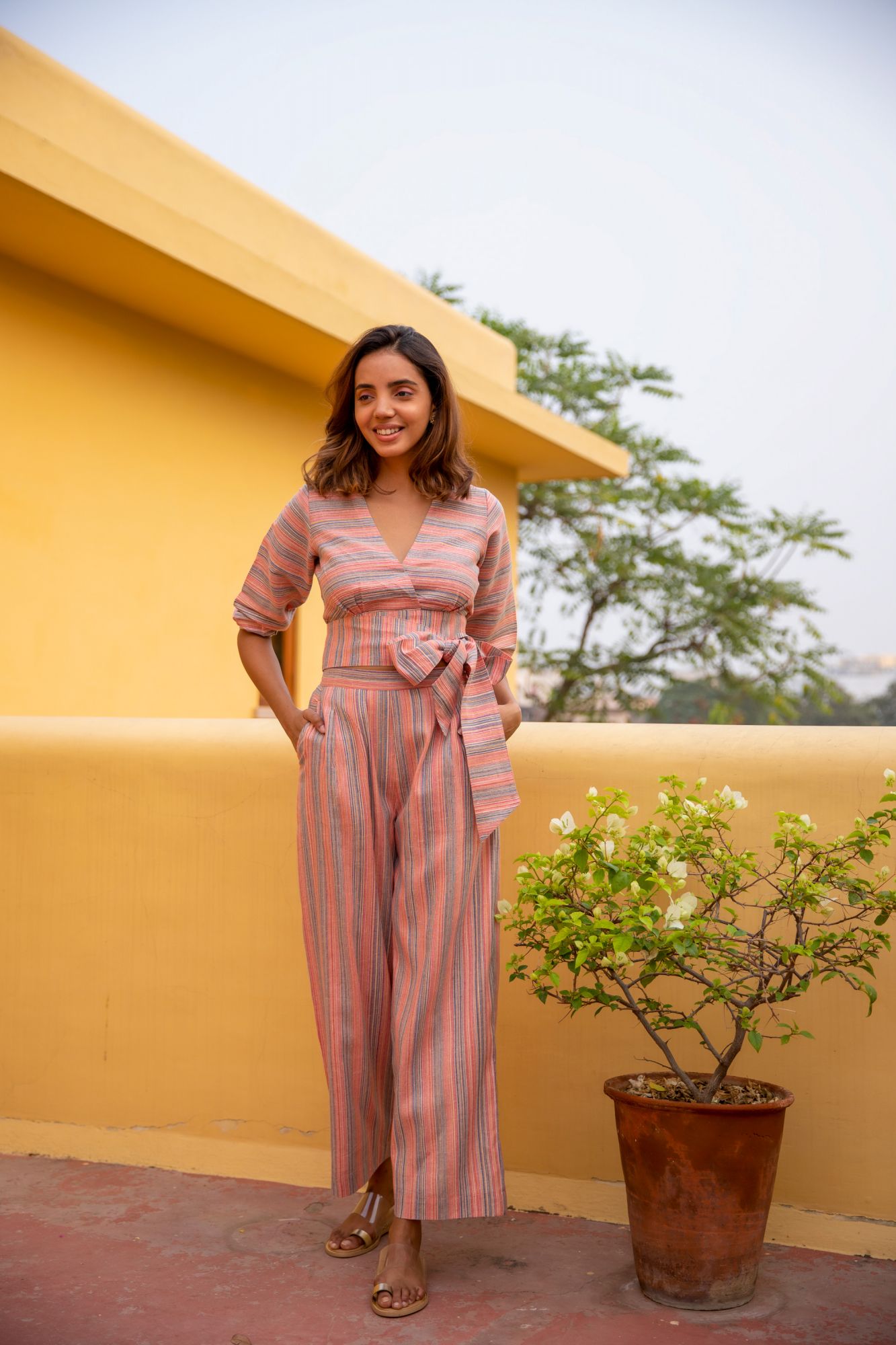 Woven Stripe Co-Ord Set