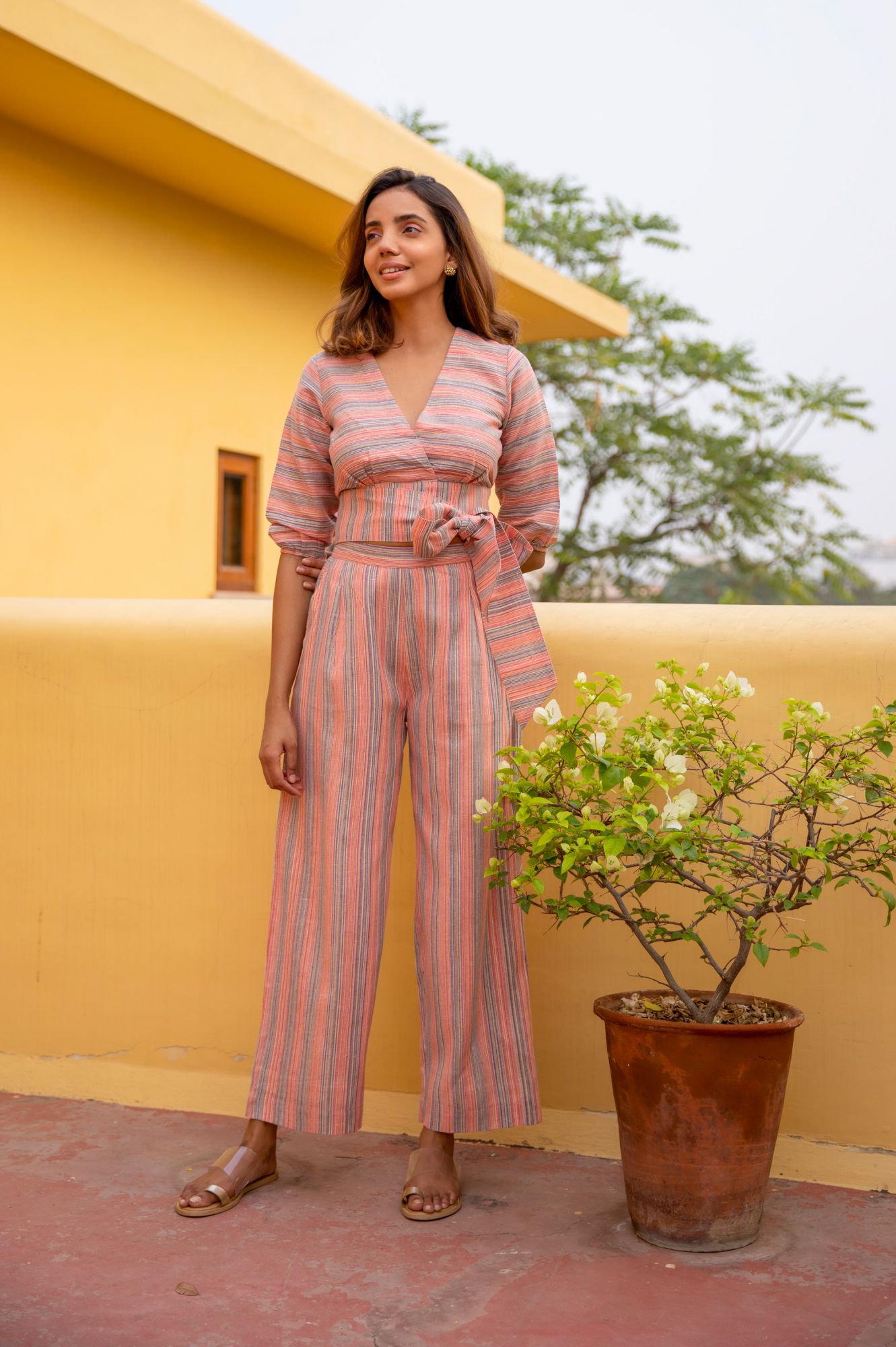 Woven Stripe Co-Ord Set