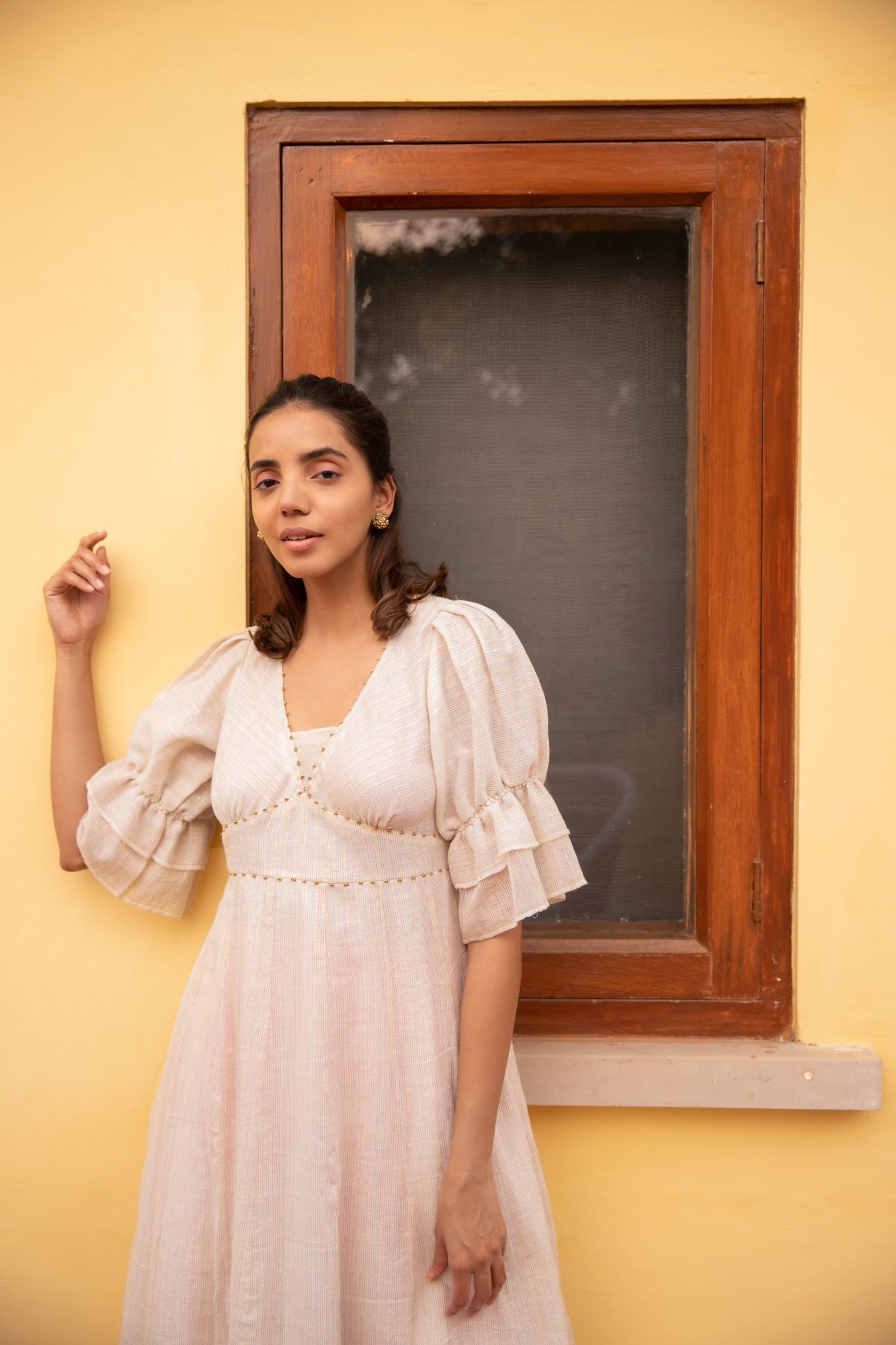 Metallica Cotton Lurex Stripe Tunic Set