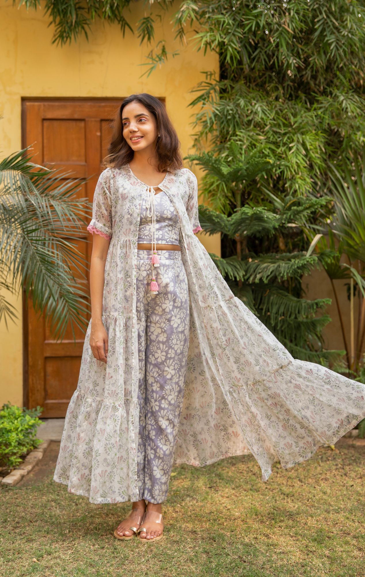 Botanic Chanderi Cotton 3 Pc Set