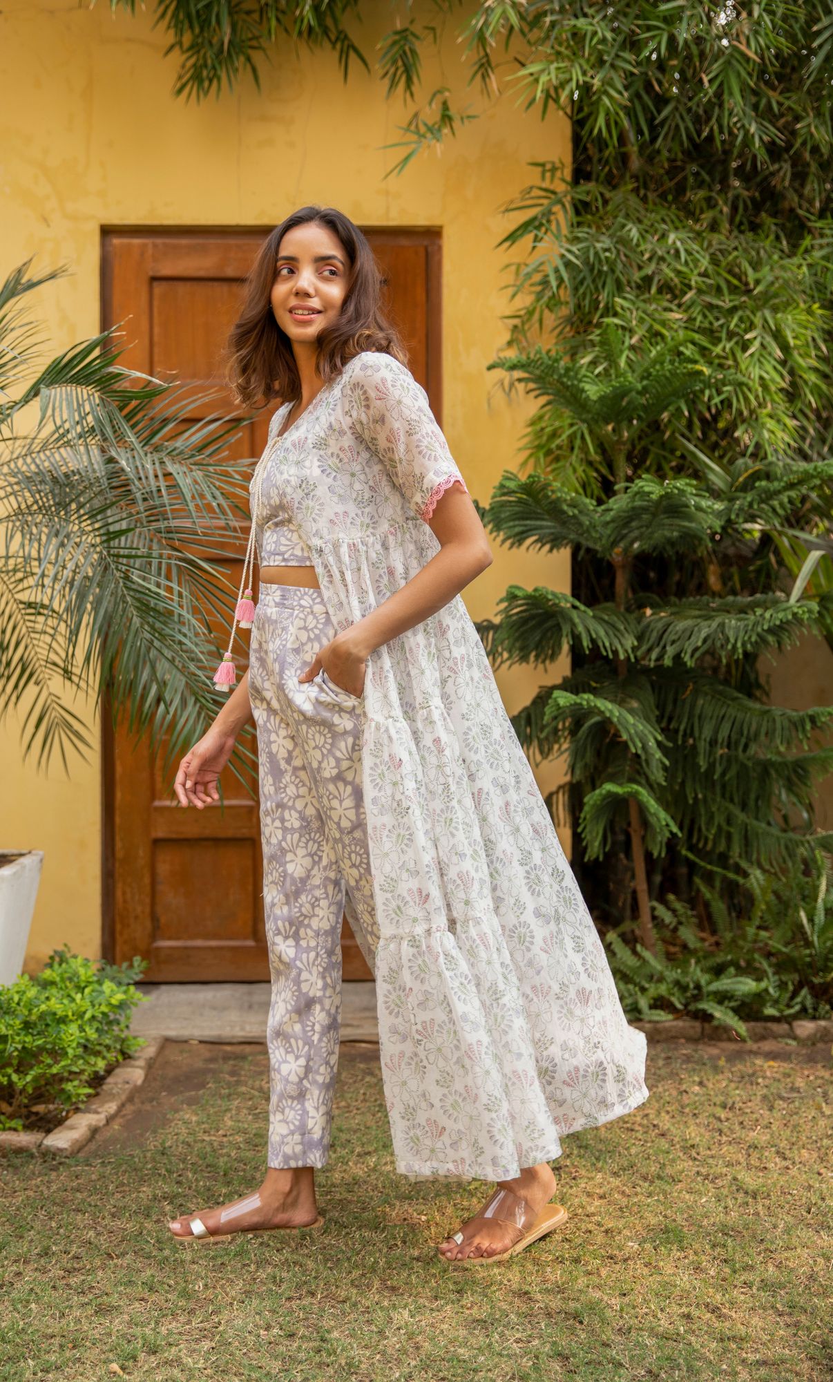 Botanic Chanderi Cotton 3 Pc Set