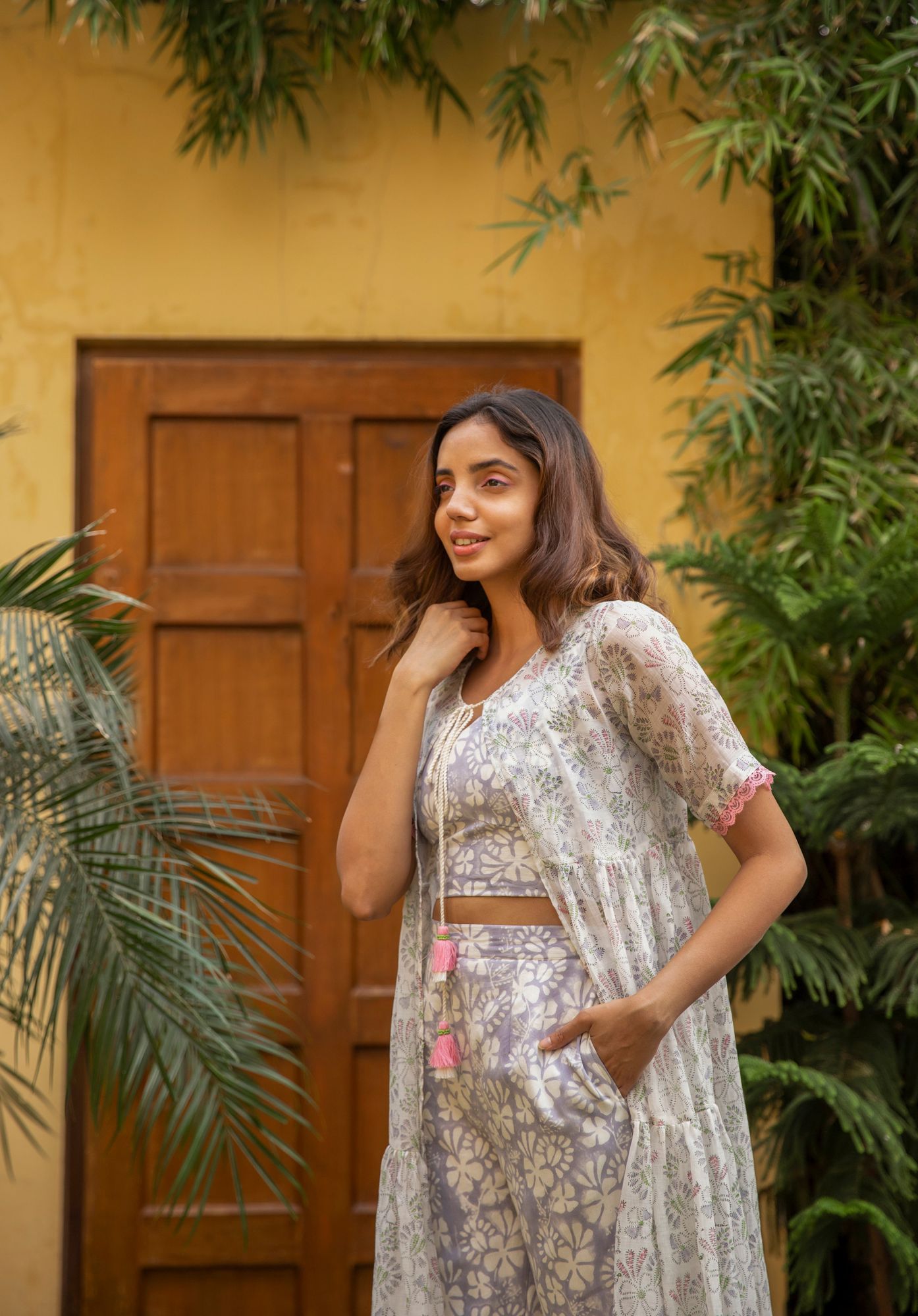 Botanic Chanderi Cotton 3 Pc Set