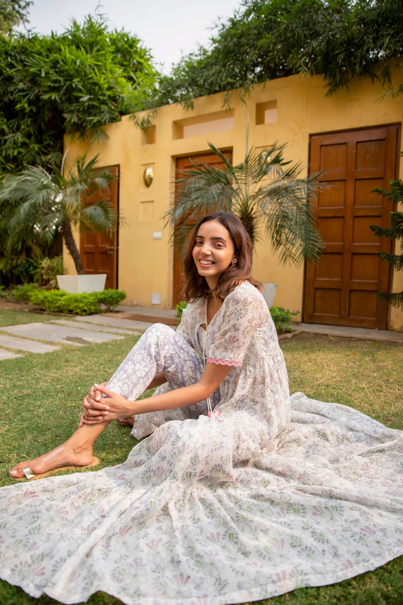 Botanic Chanderi Cotton 3 Pc Set
