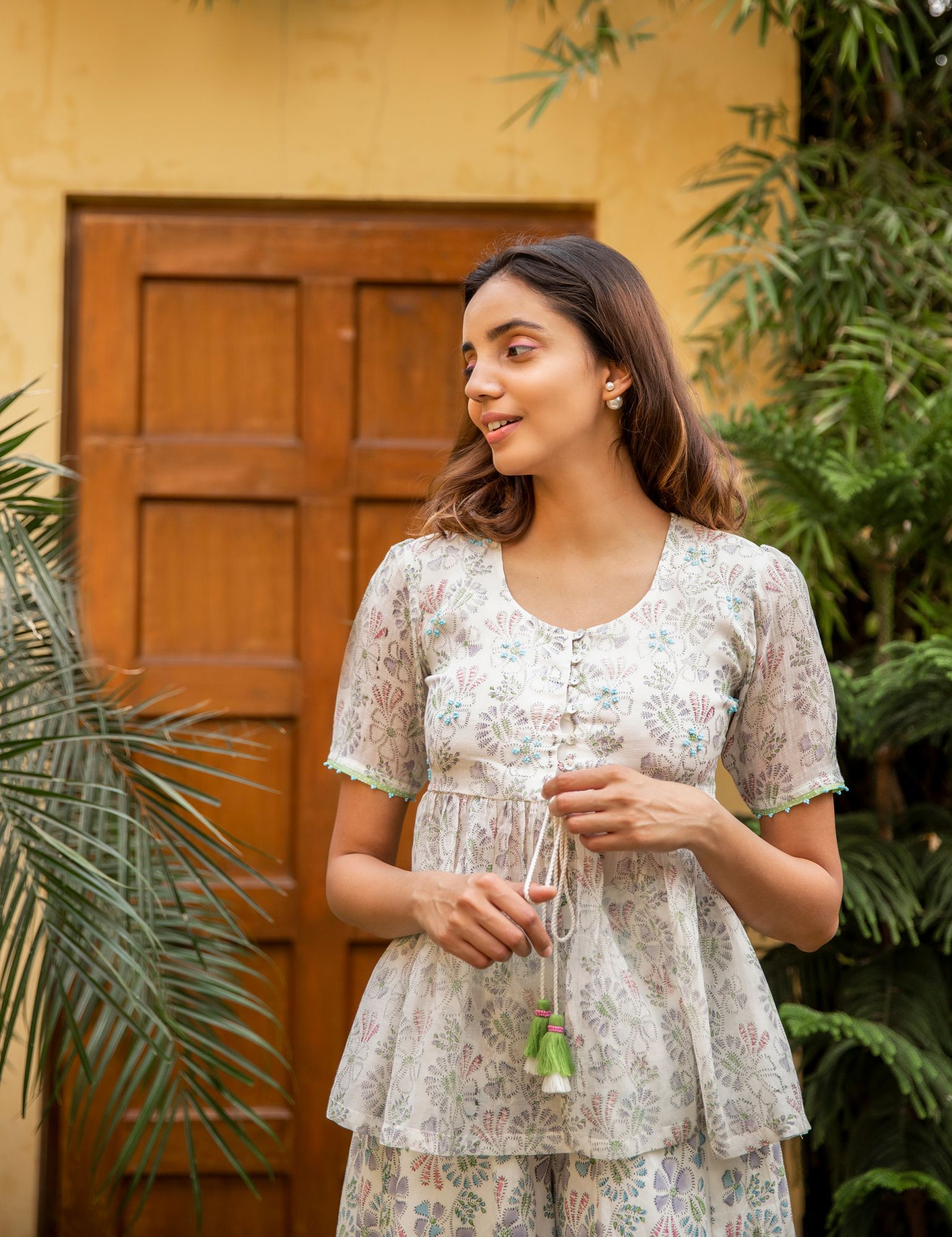 Botanic Chanderi Cotton Co-Ord Set