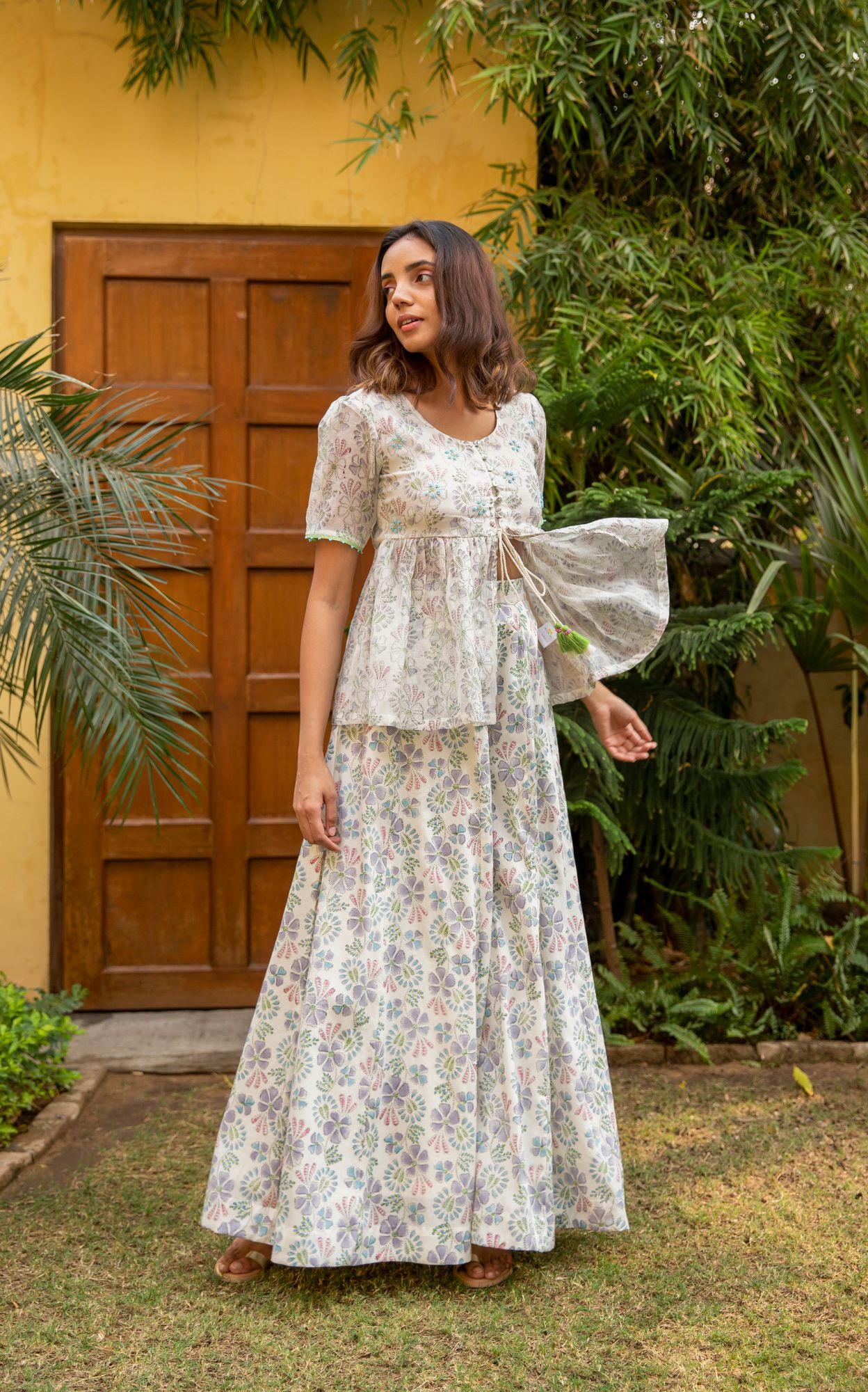 Botanic Chanderi Cotton Co-Ord Set