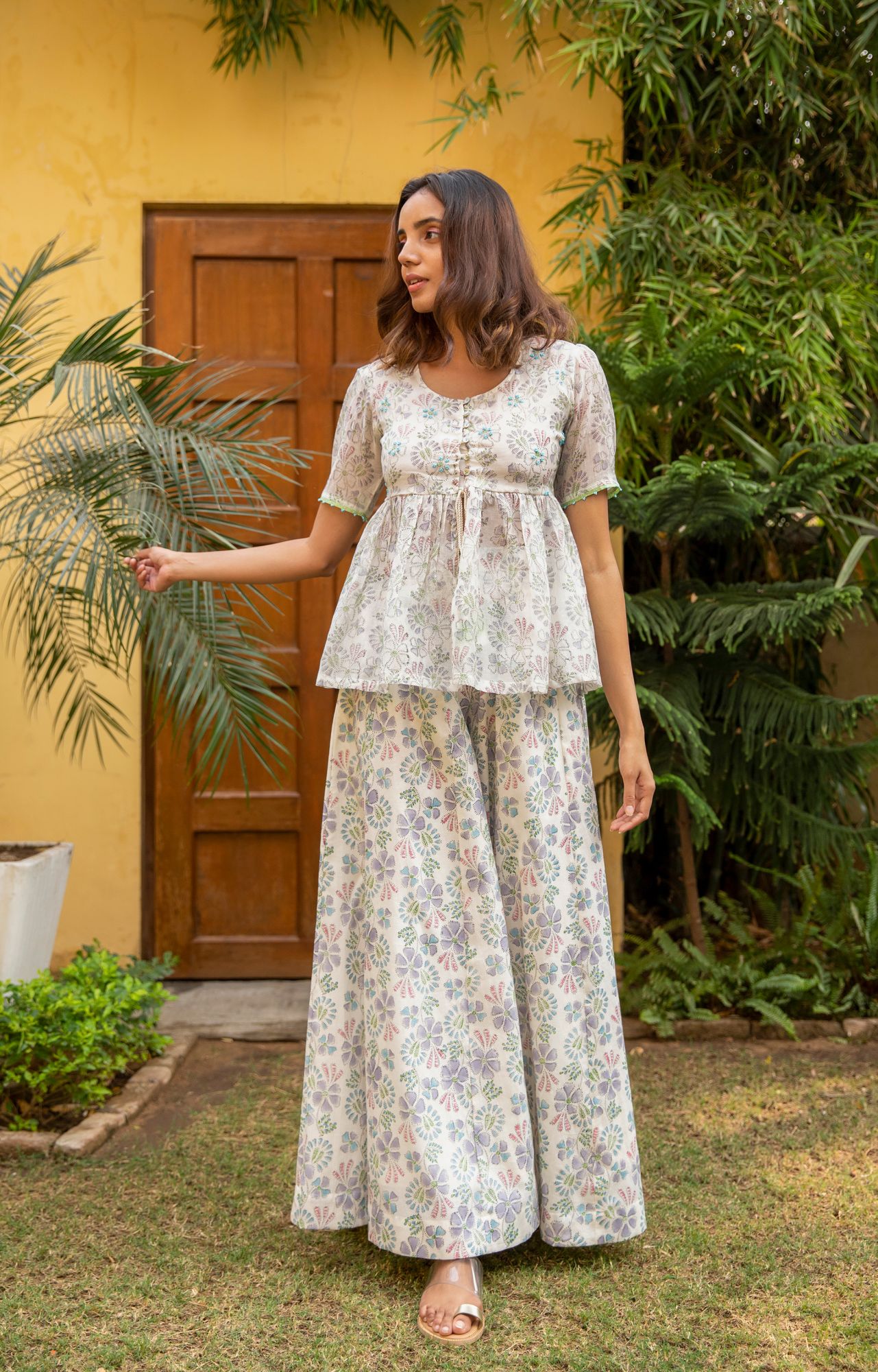Botanic Chanderi Cotton Co-Ord Set