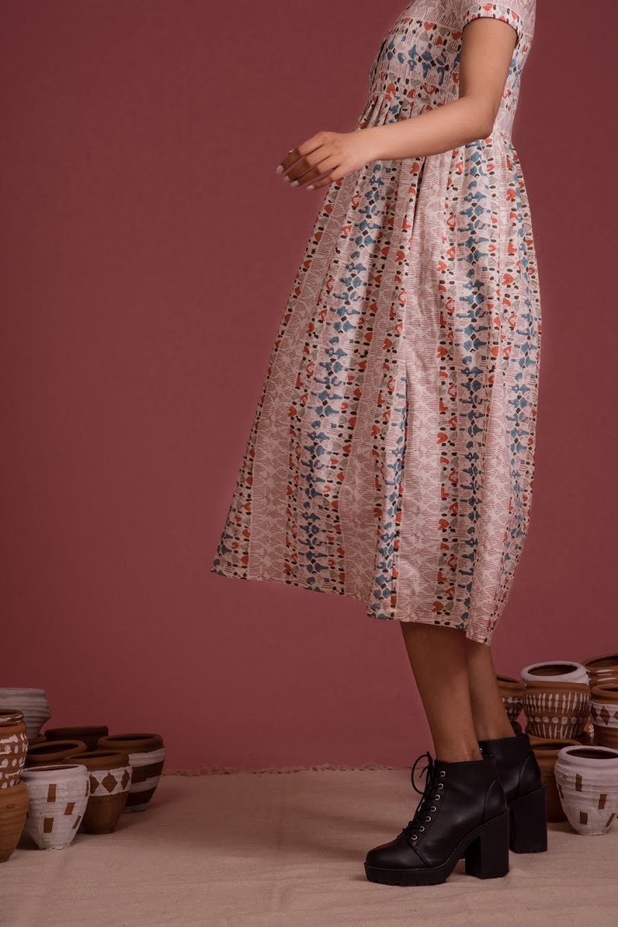Pleated Frock Dress