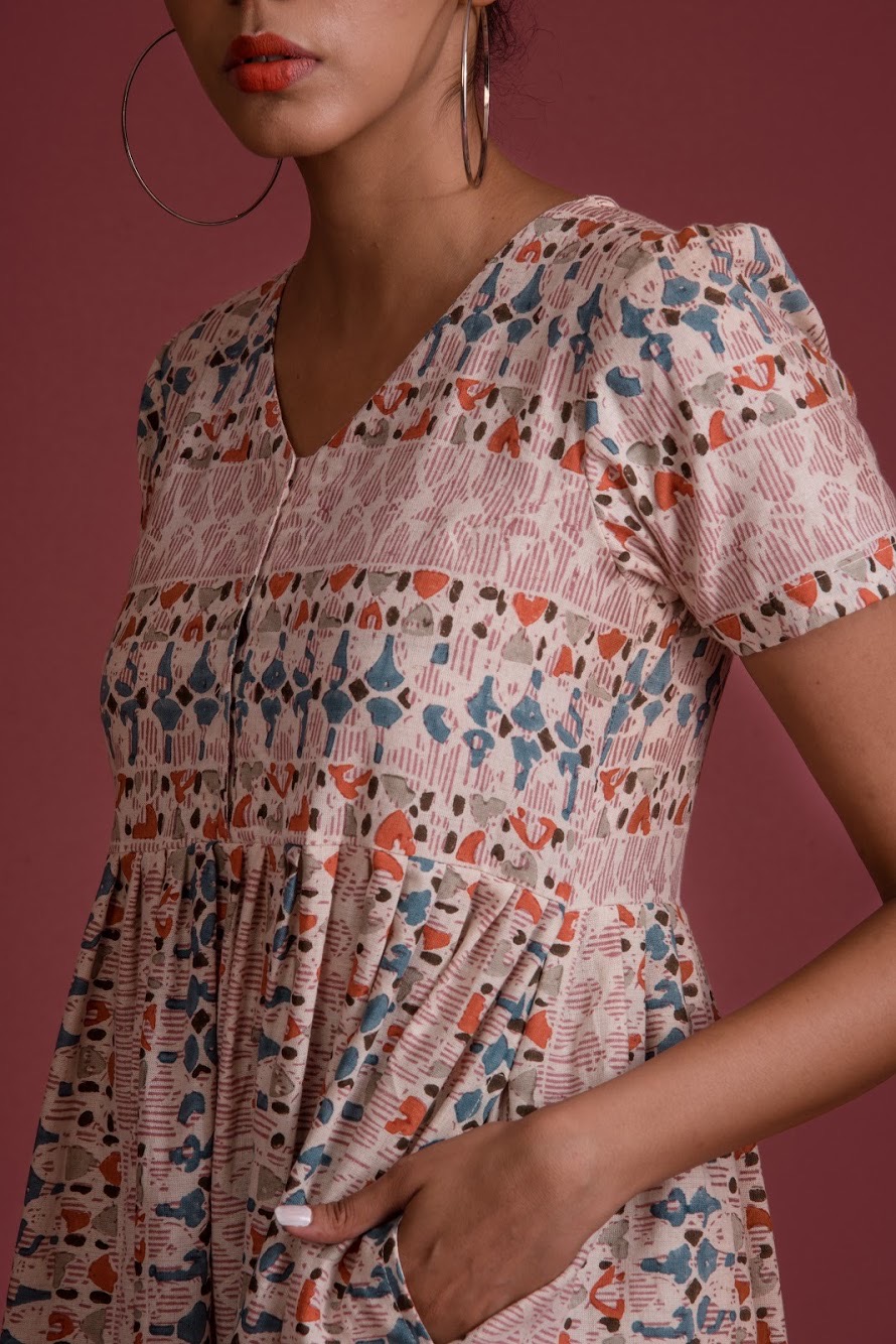 Pleated Frock Dress