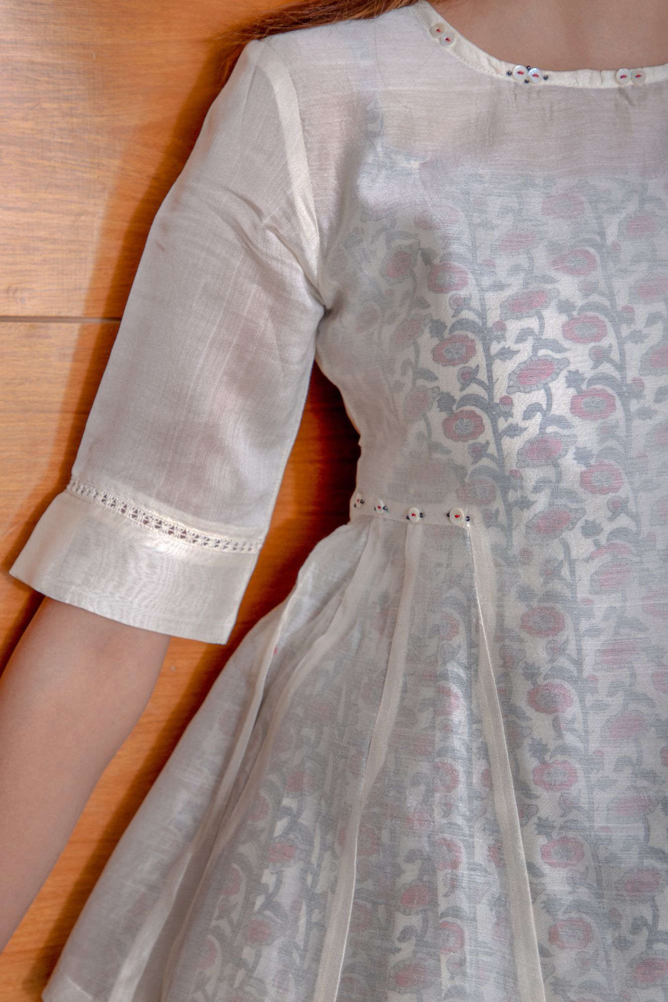 Chanderi Cotton Kali Top