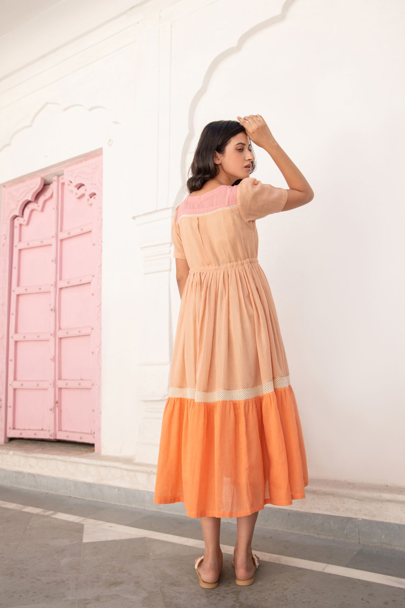 Sun Dune Voile Flax Dress