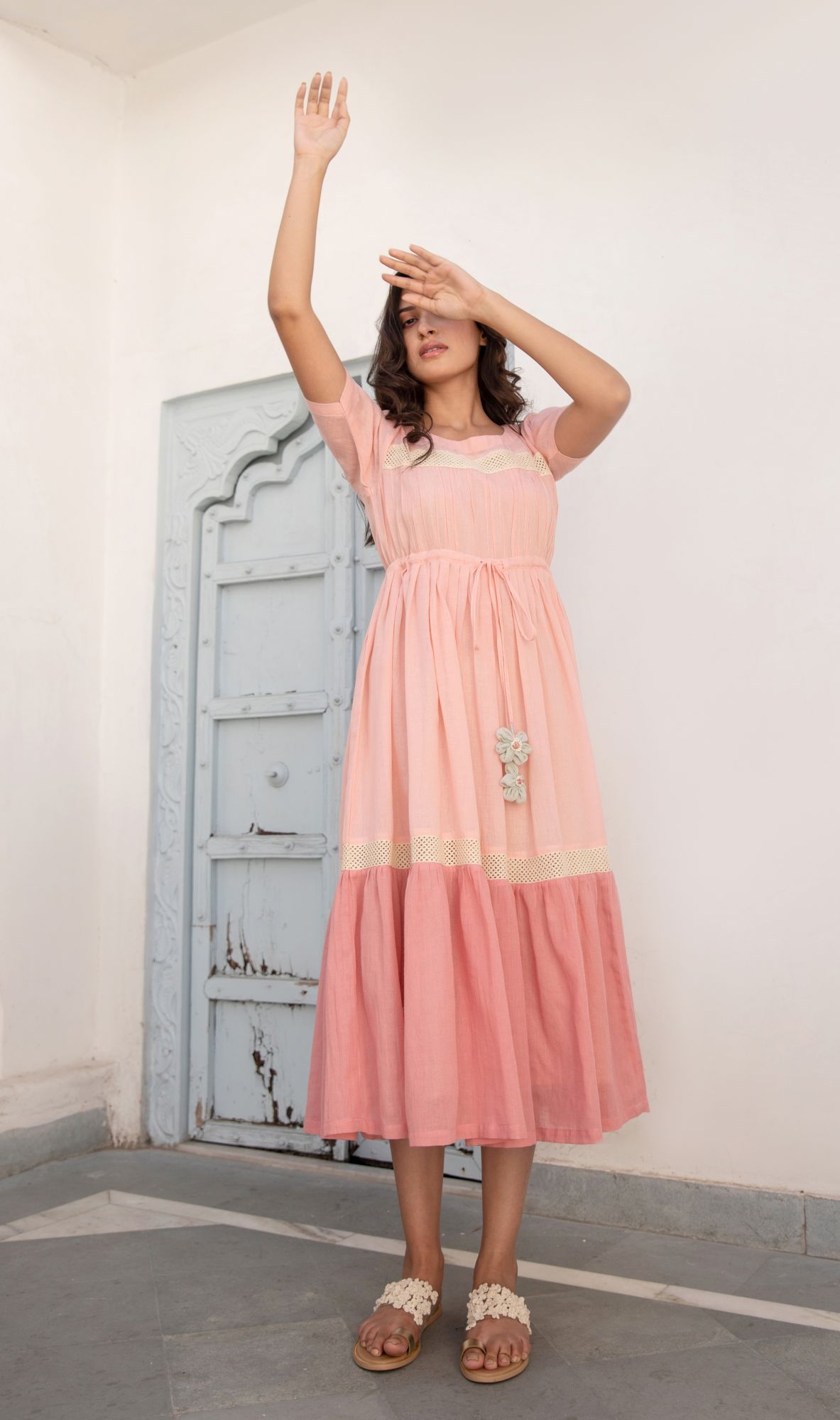 Moon Dune Voile Flax Dress