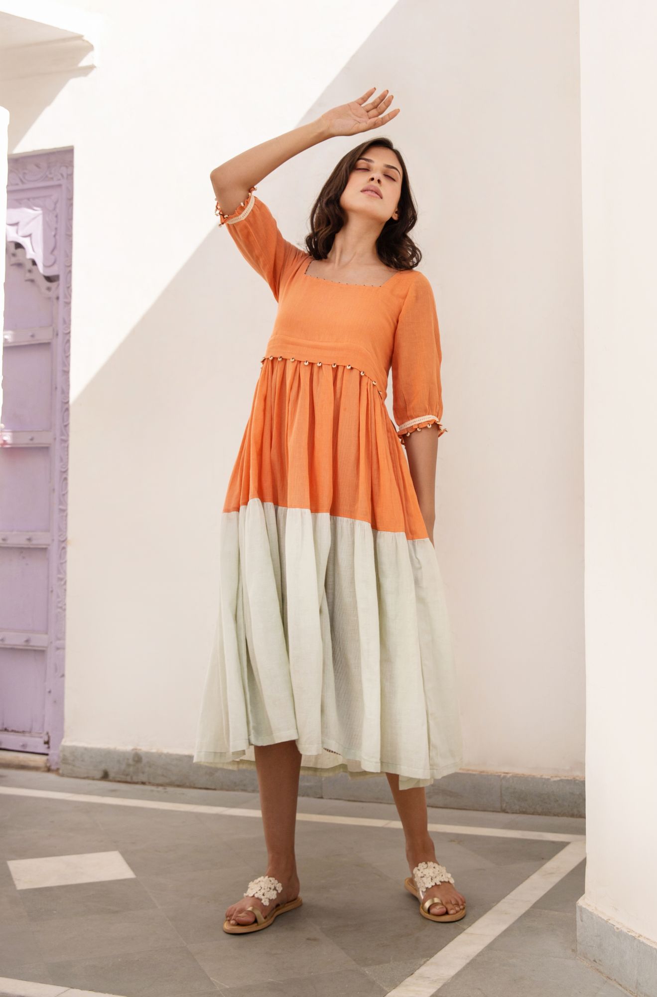 Malta Voile Flax Dress