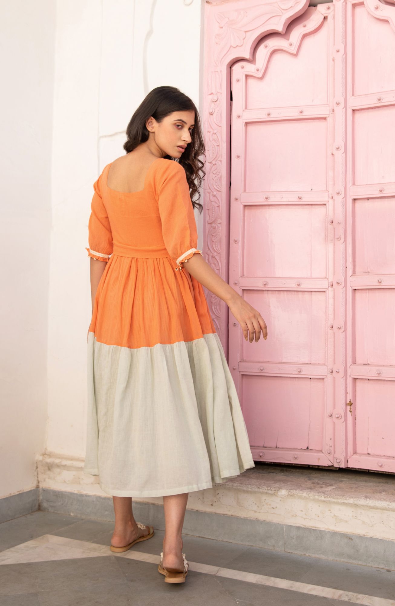 Malta Voile Flax Dress