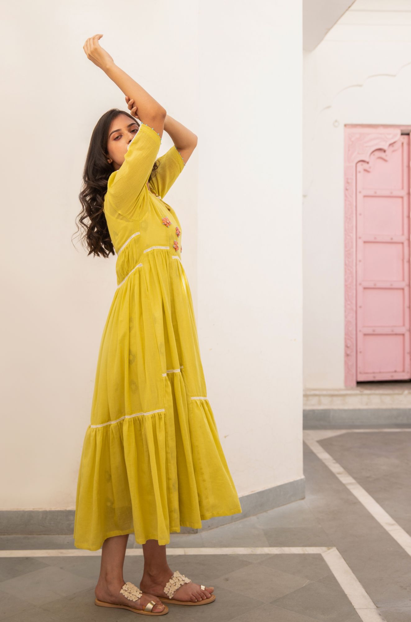 Limoncino Voile Flax Dress