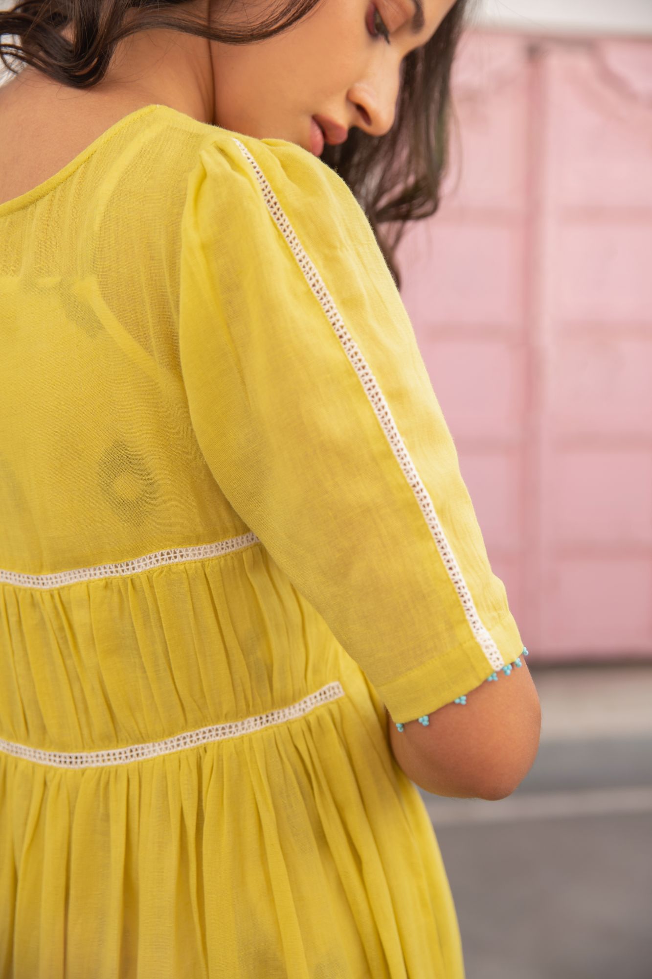 Limoncino Voile Flax Dress