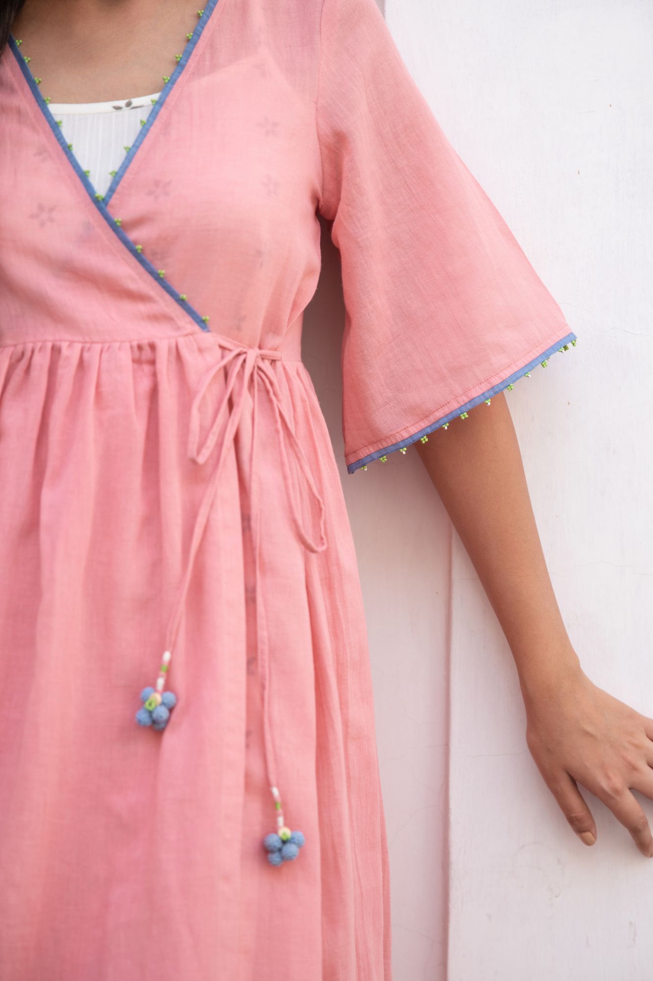 Rasbhari Voile Flax Wrap Dress