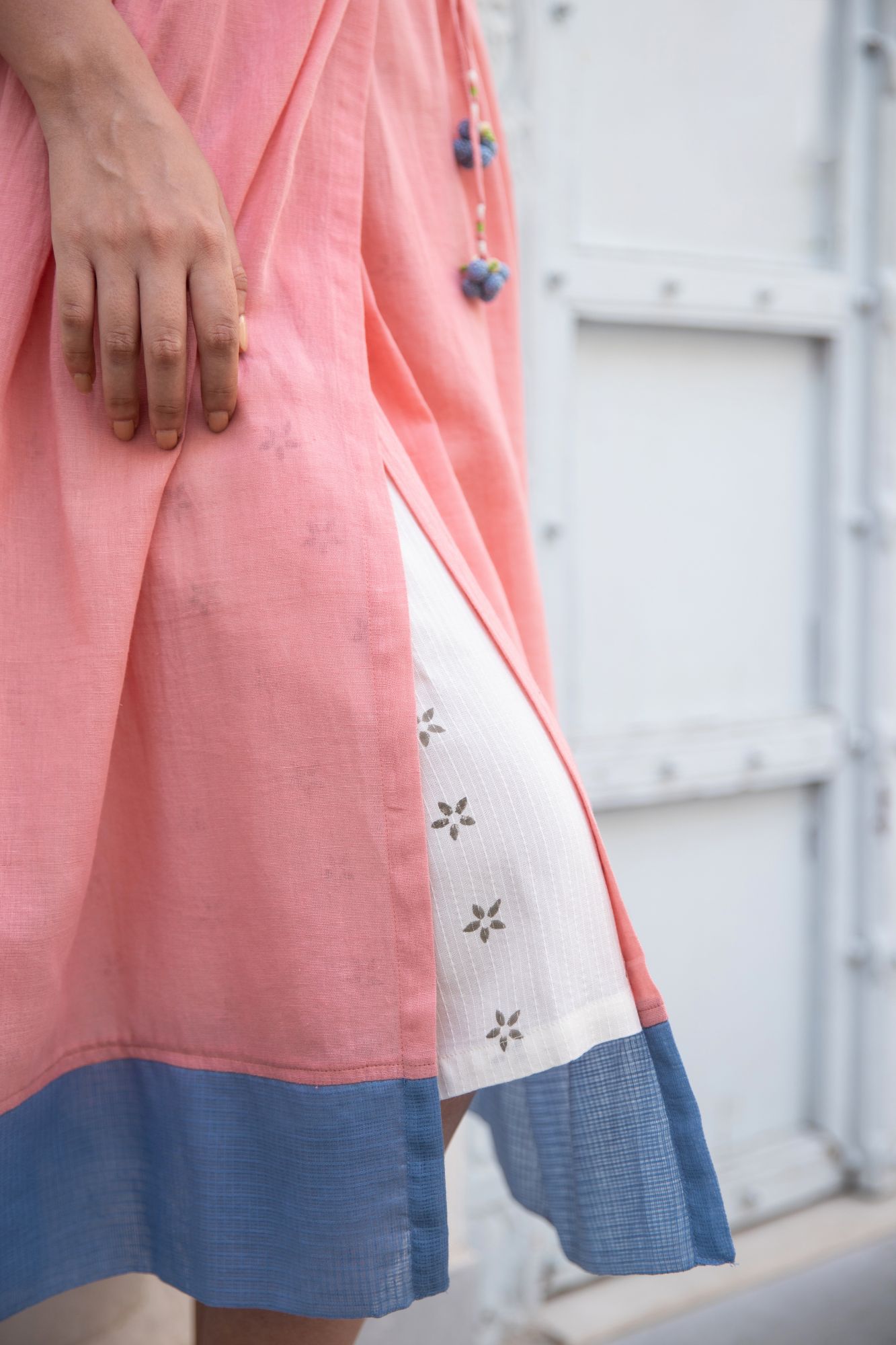 Rasbhari Voile Flax Wrap Dress