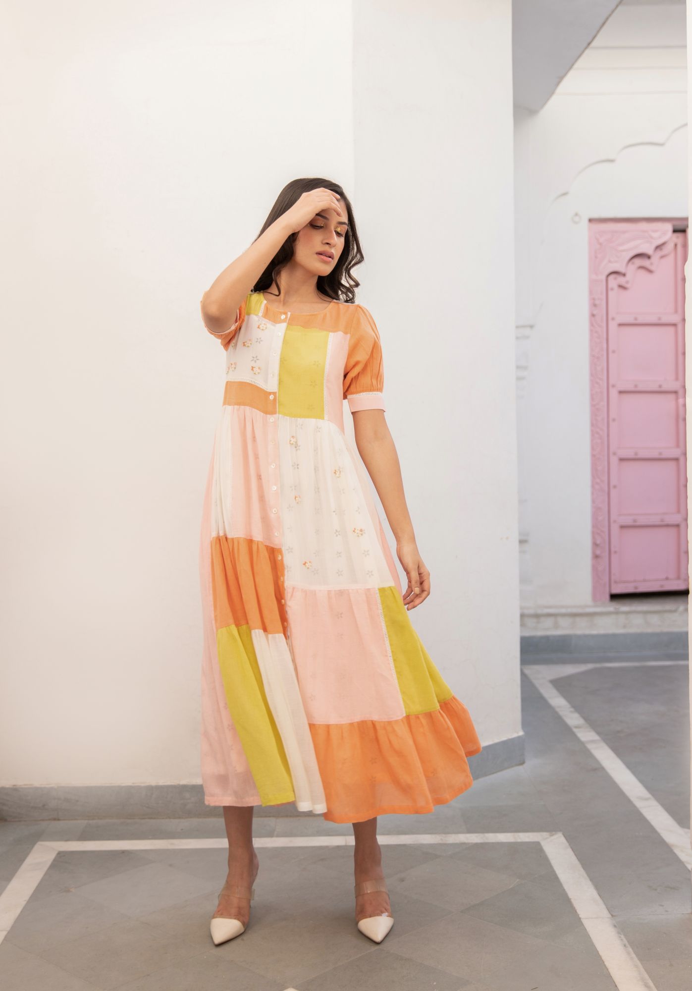 Patchouli Voile Flax Dress