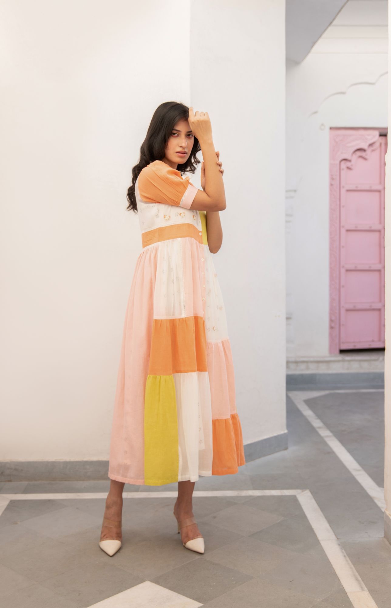 Patchouli Voile Flax Dress