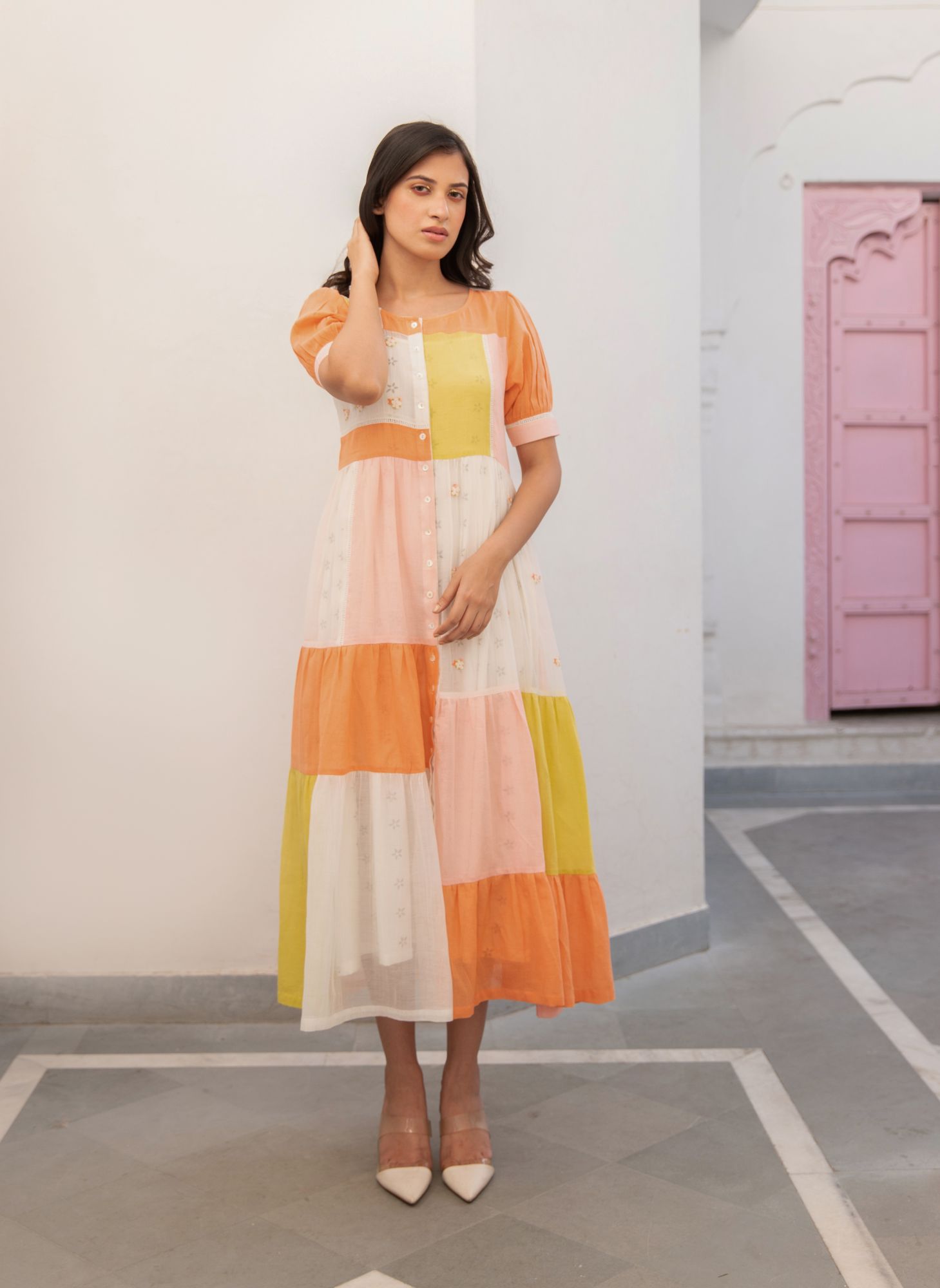 Patchouli Voile Flax Dress