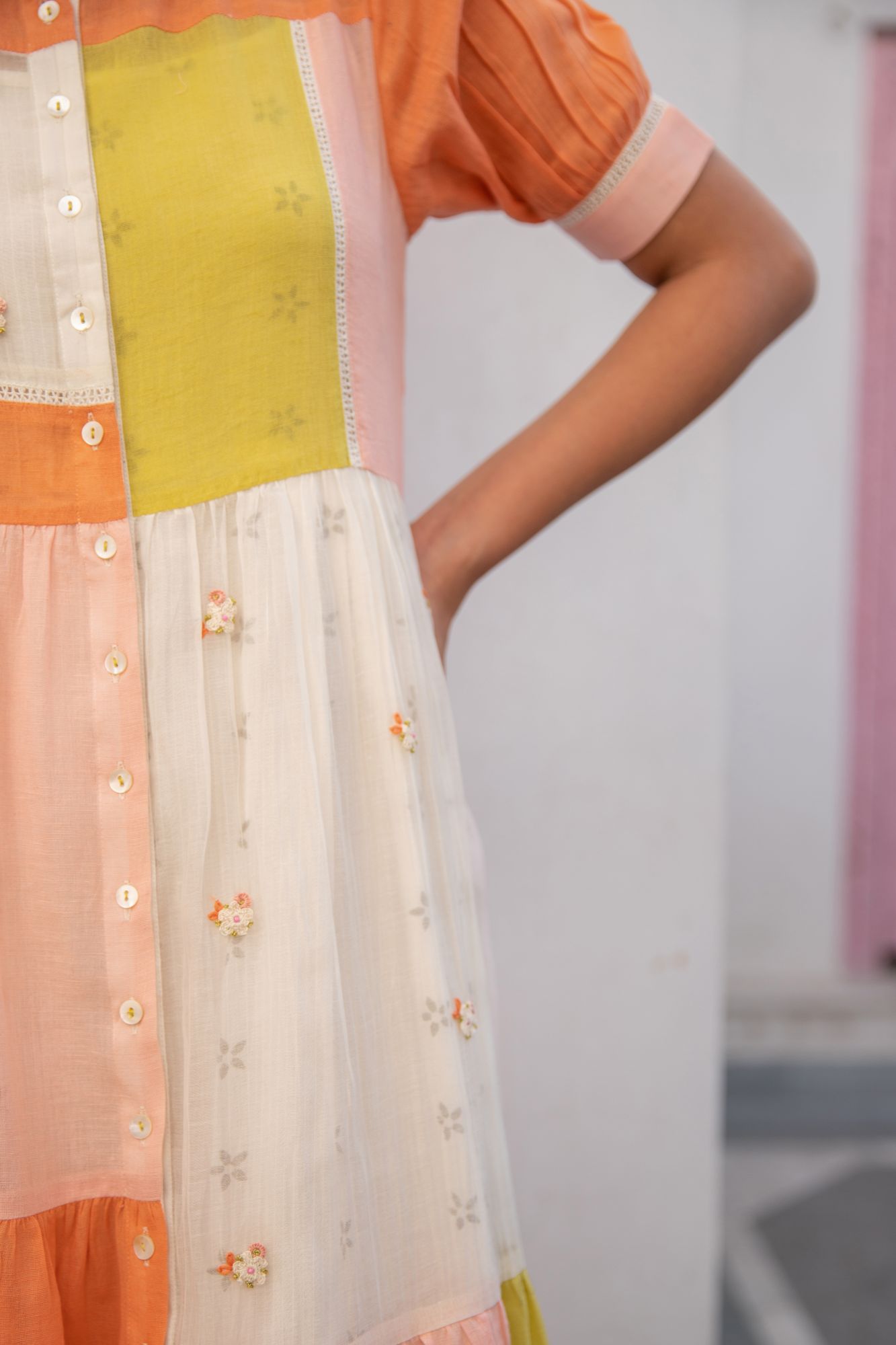 Patchouli Voile Flax Dress