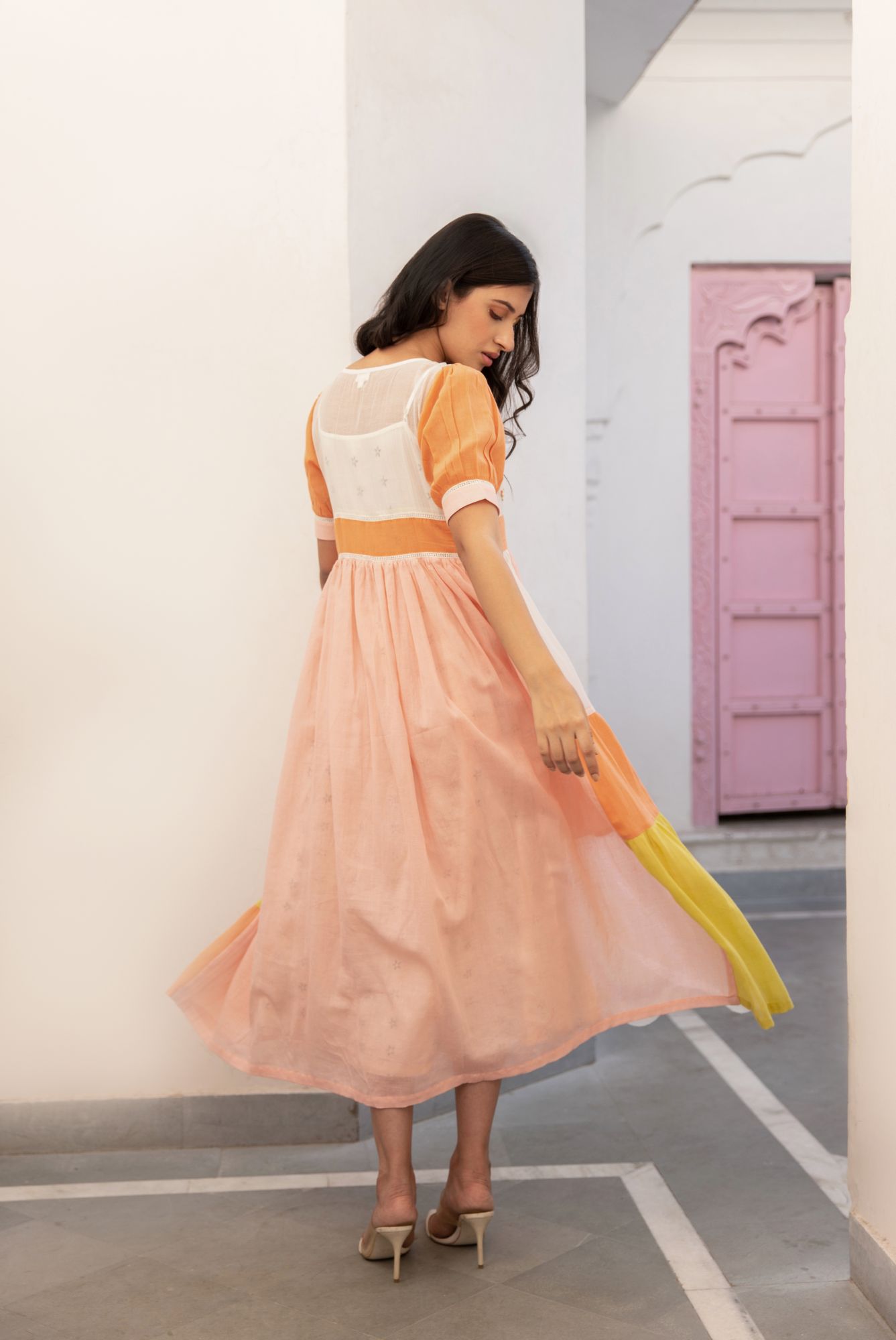 Patchouli Voile Flax Dress