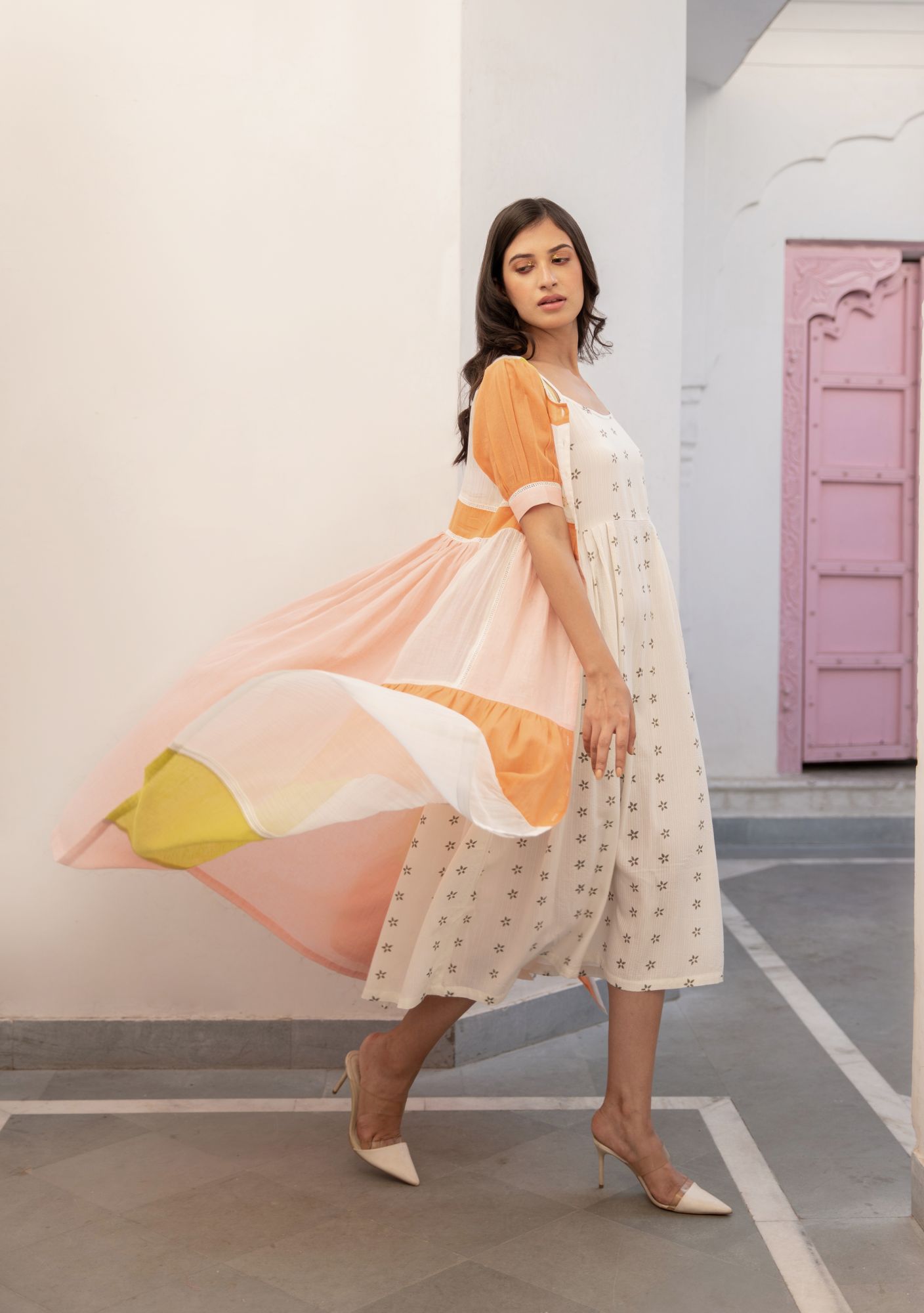 Patchouli Voile Flax Dress