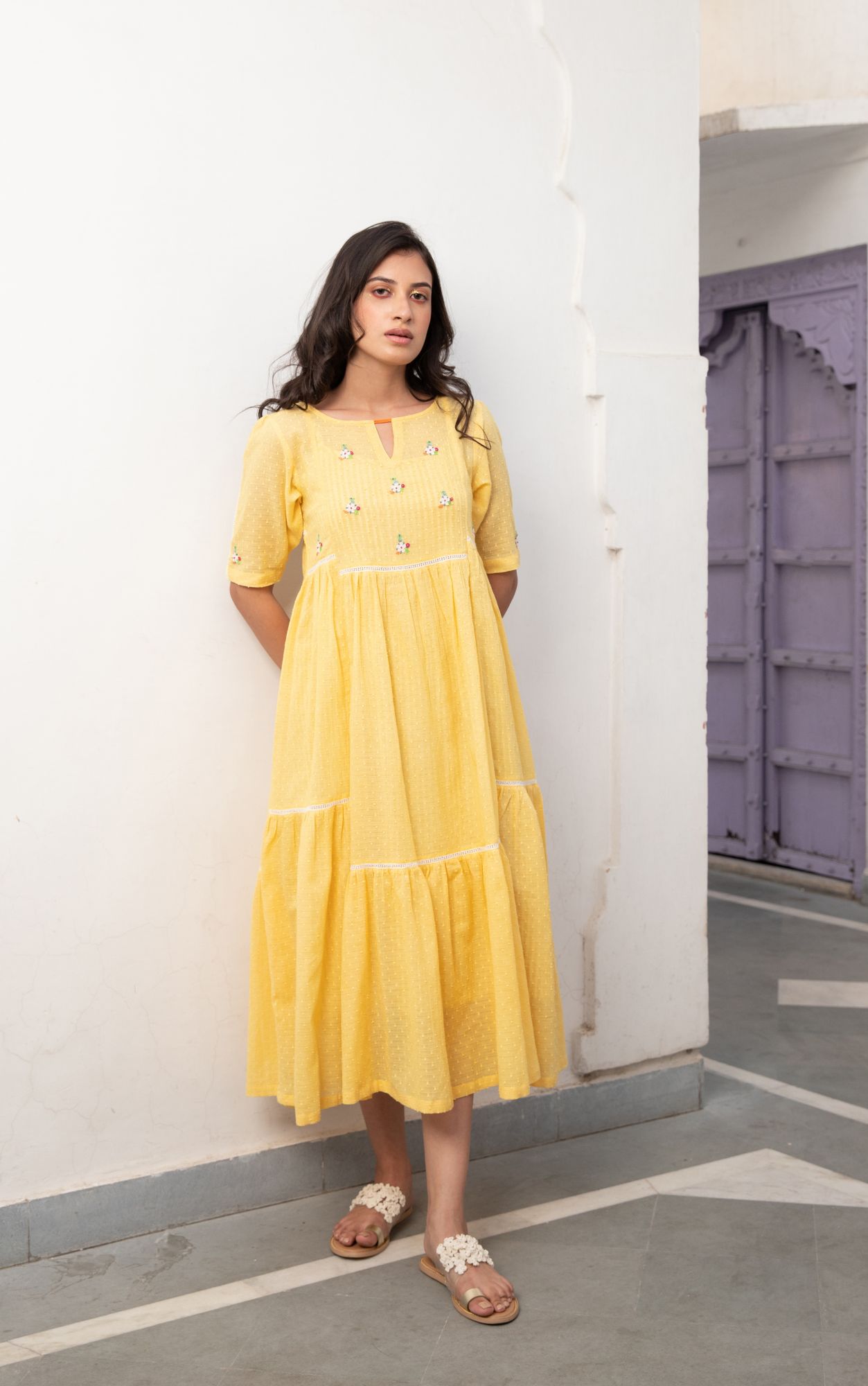 Sunbeam Cotton Dobby Dress