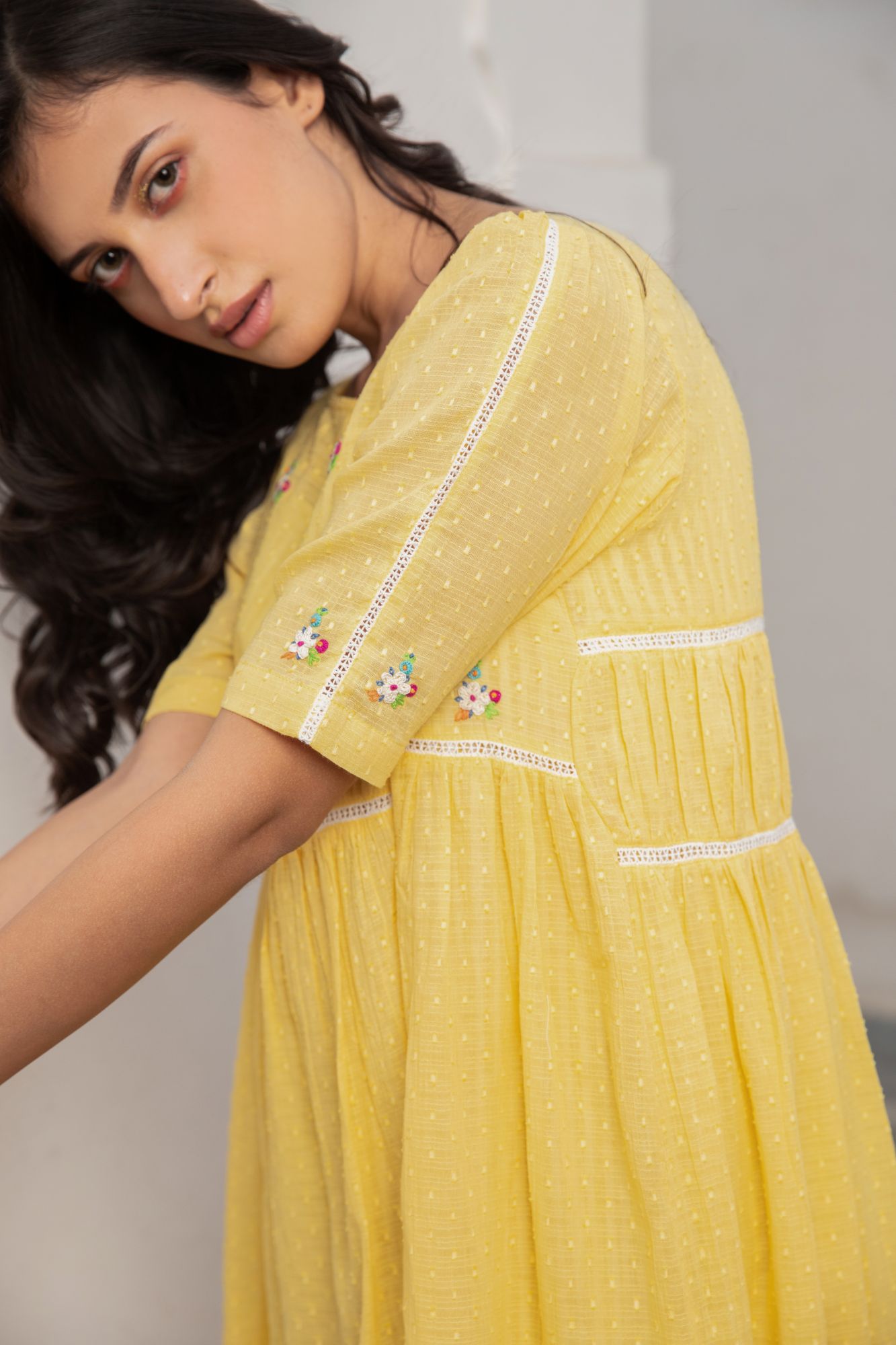 Sunbeam Cotton Dobby Dress