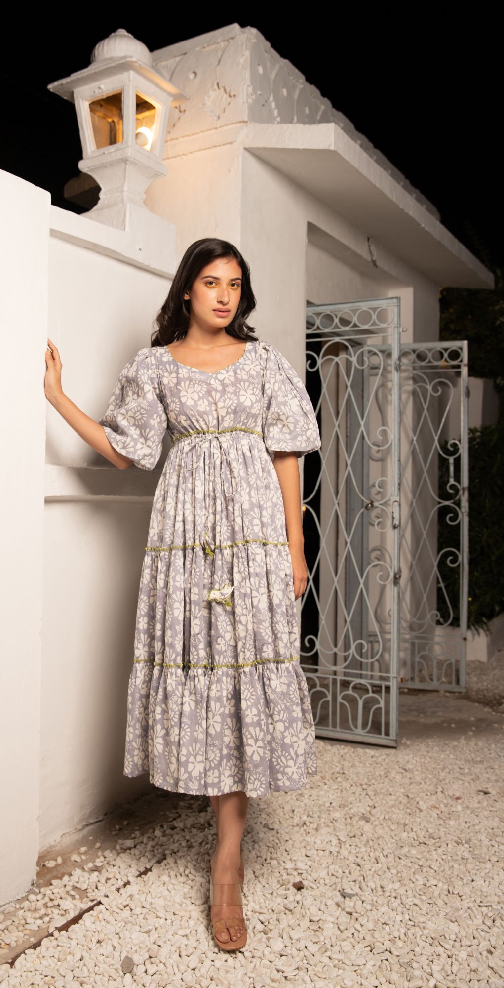 Phulwari Tier Dress - Lilac