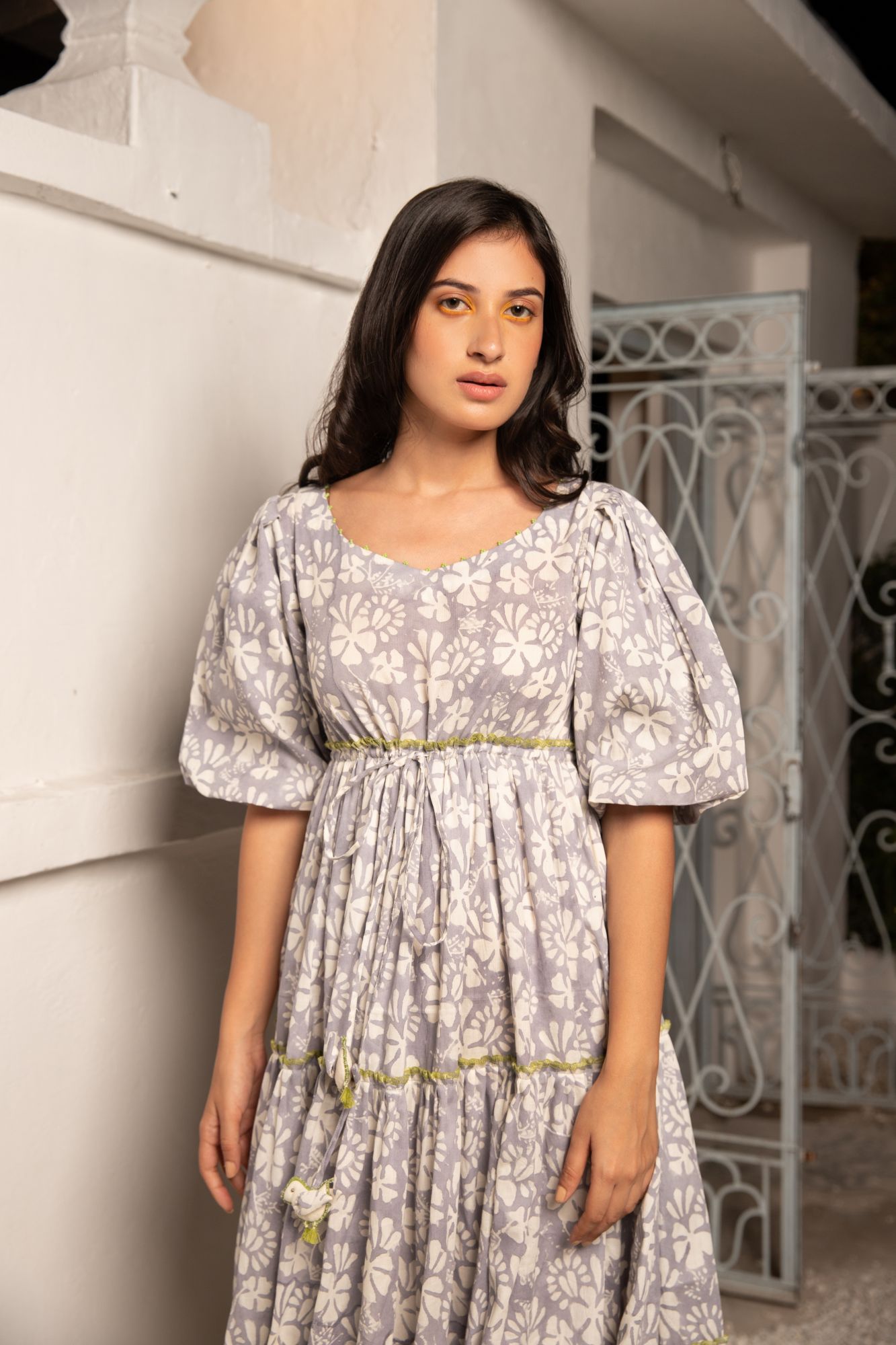 Phulwari Tier Dress - Lilac