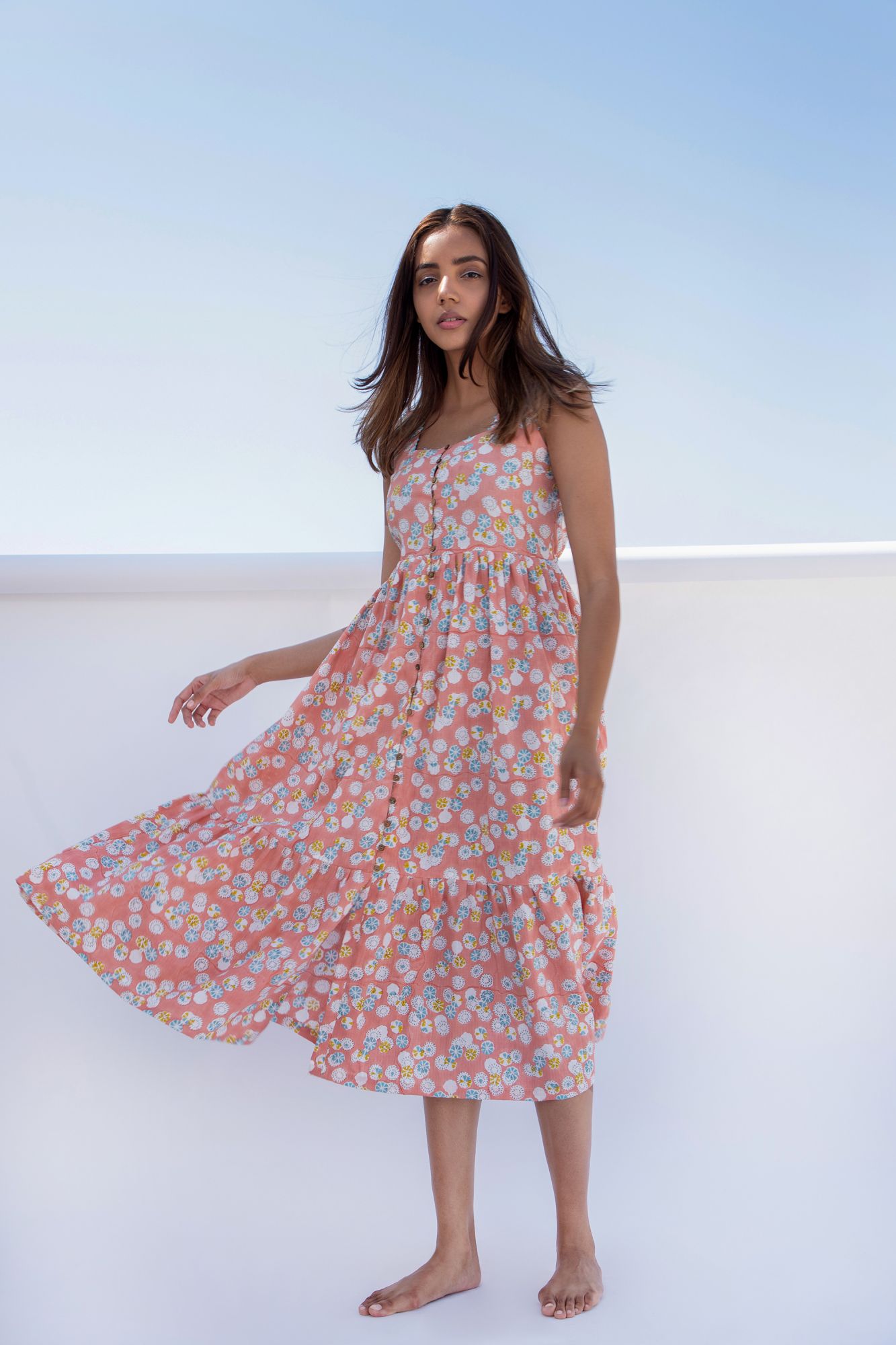 Summer Cotton Button Down Dress
