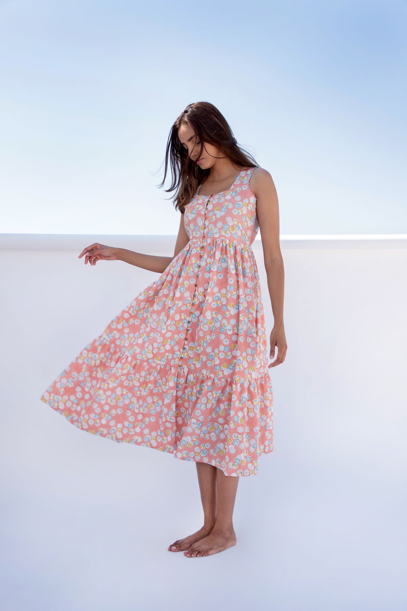 Summer Cotton Button Down Dress