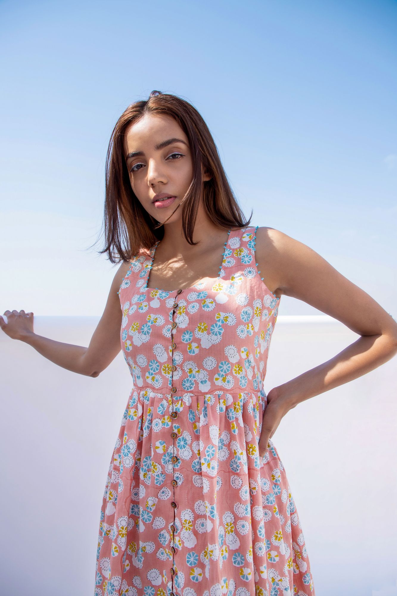 Summer Cotton Button Down Dress