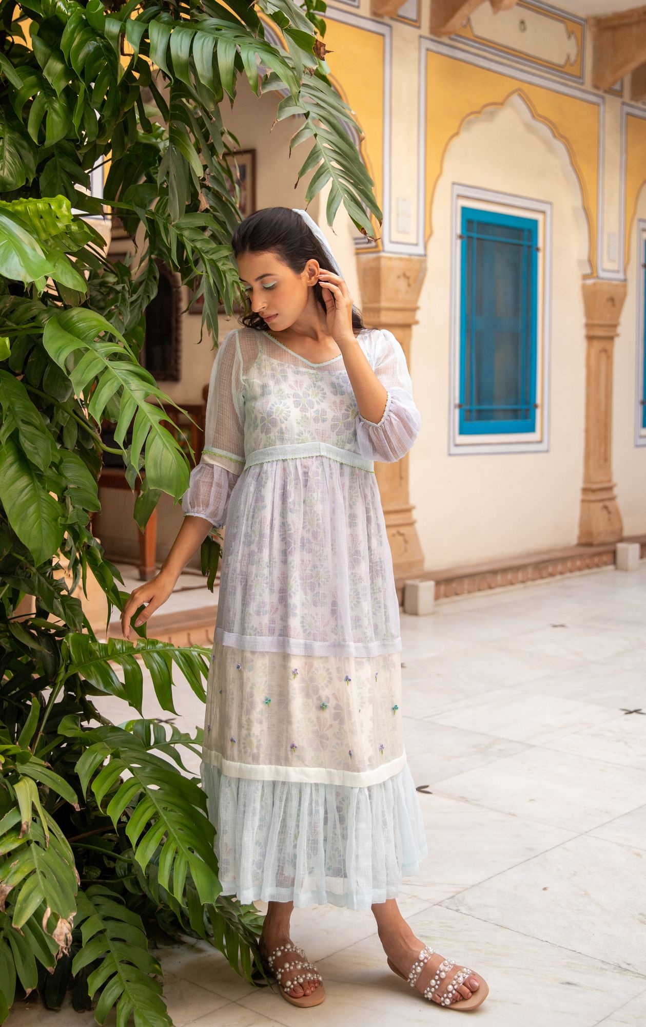Gardenia Kota Doria Dress