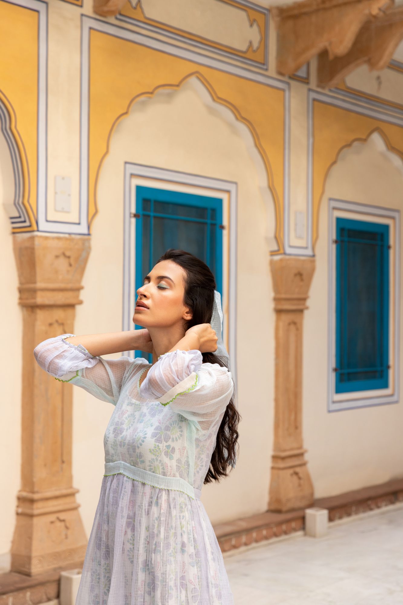 Gardenia Kota Doria Dress