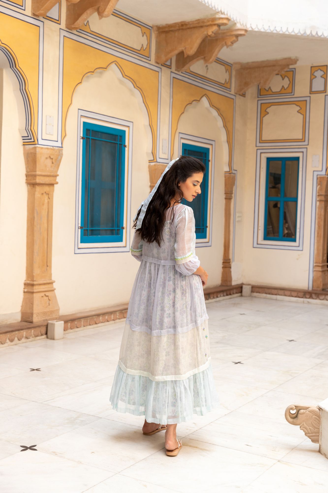 Gardenia Kota Doria Dress