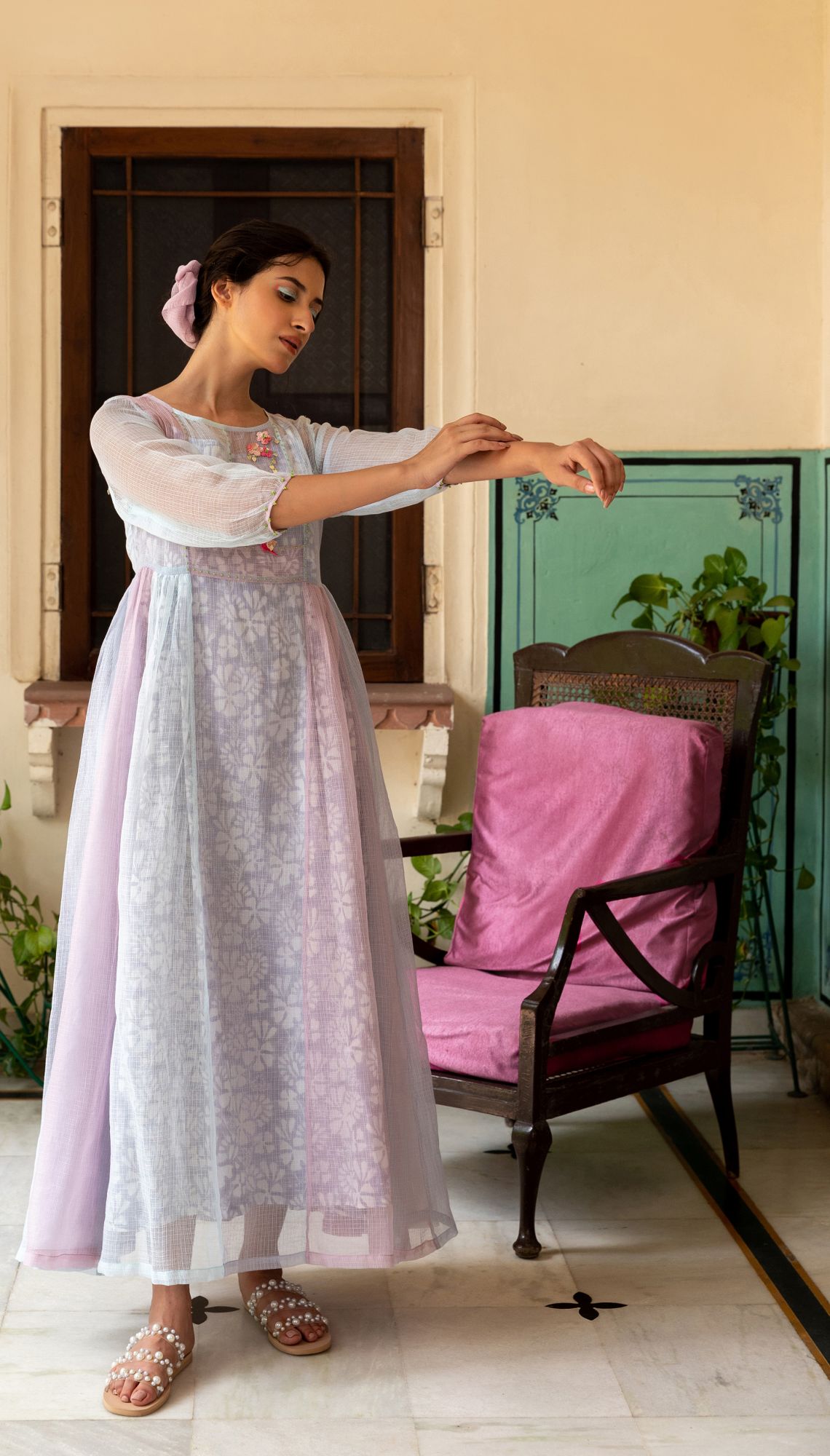 Chicory Kota Doria Panel Dress