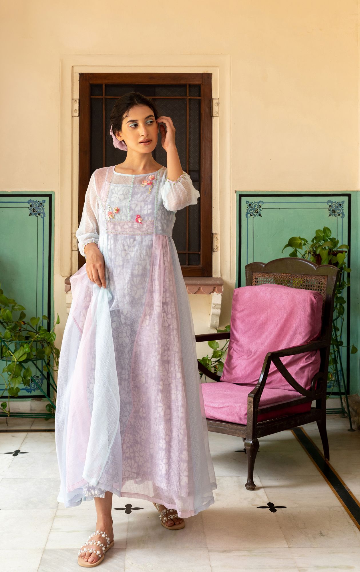 Chicory Kota Doria Panel Dress