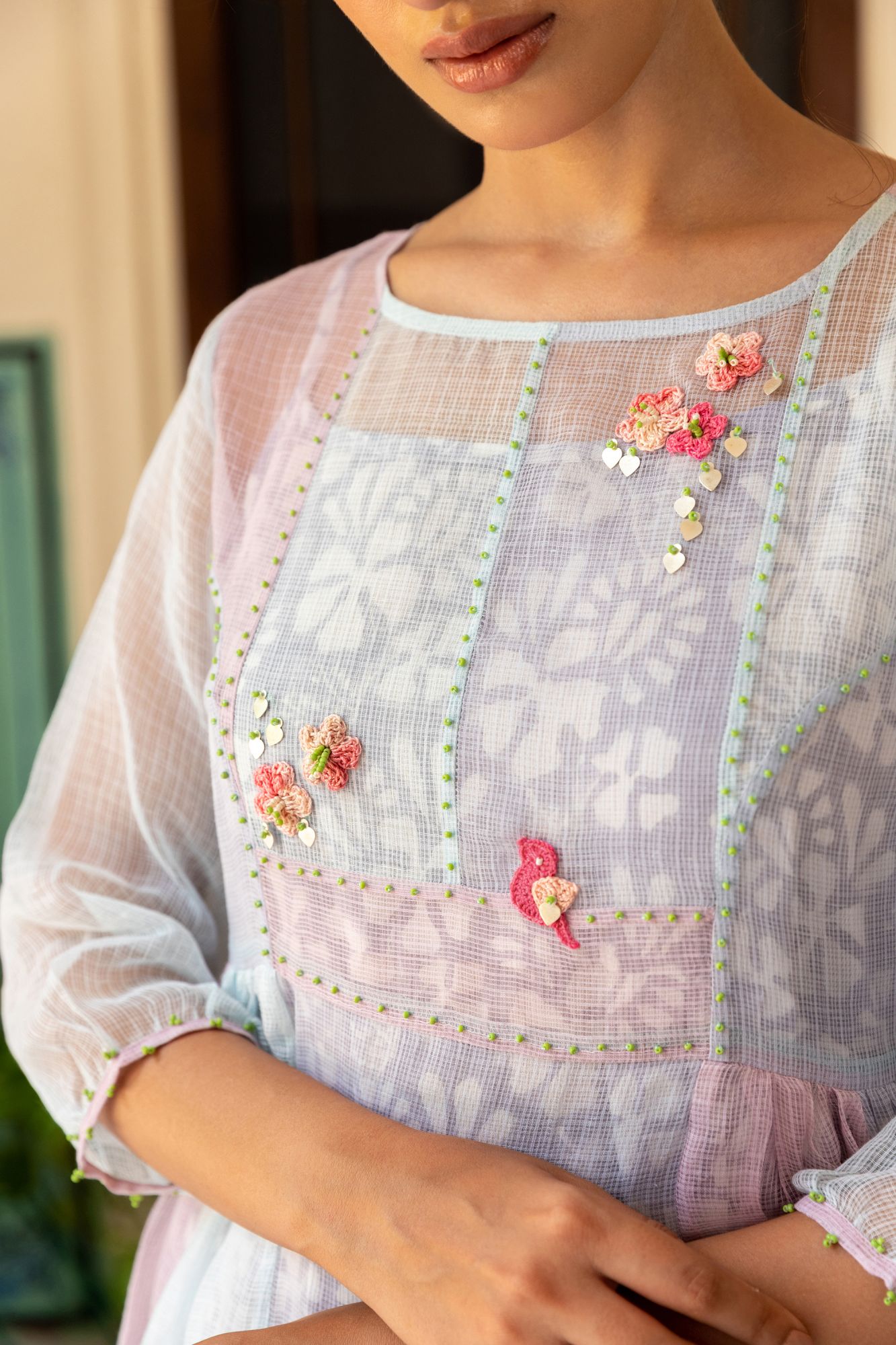 Chicory Kota Doria Panel Dress