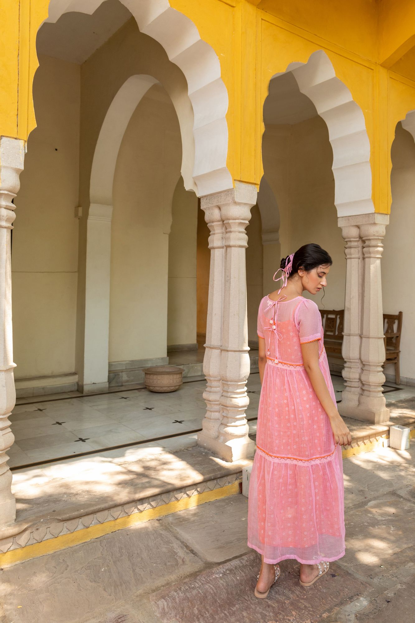 Gulabo Kota Doria Lace Dress