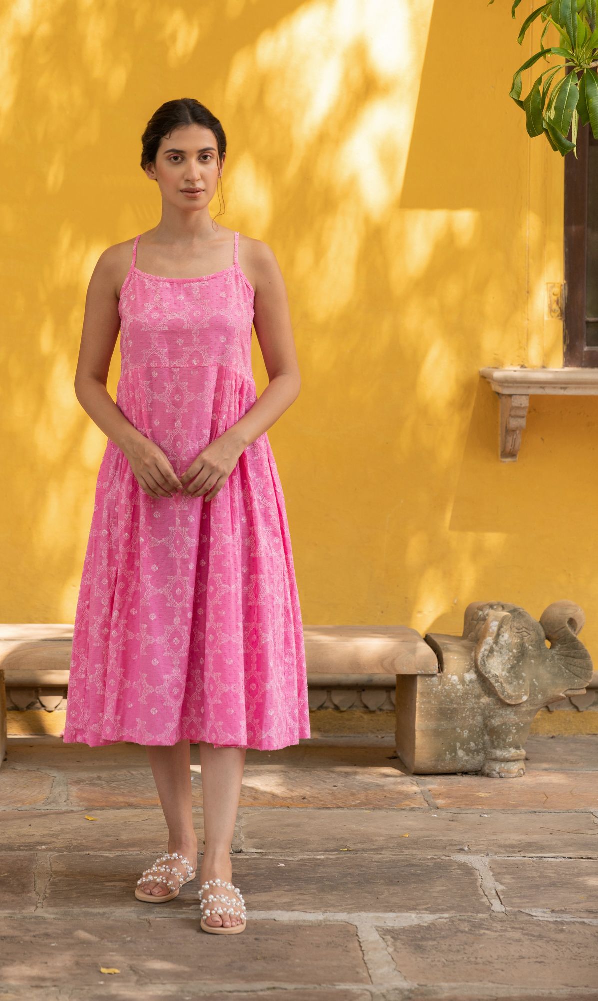 Mogra Kota Doria Dress