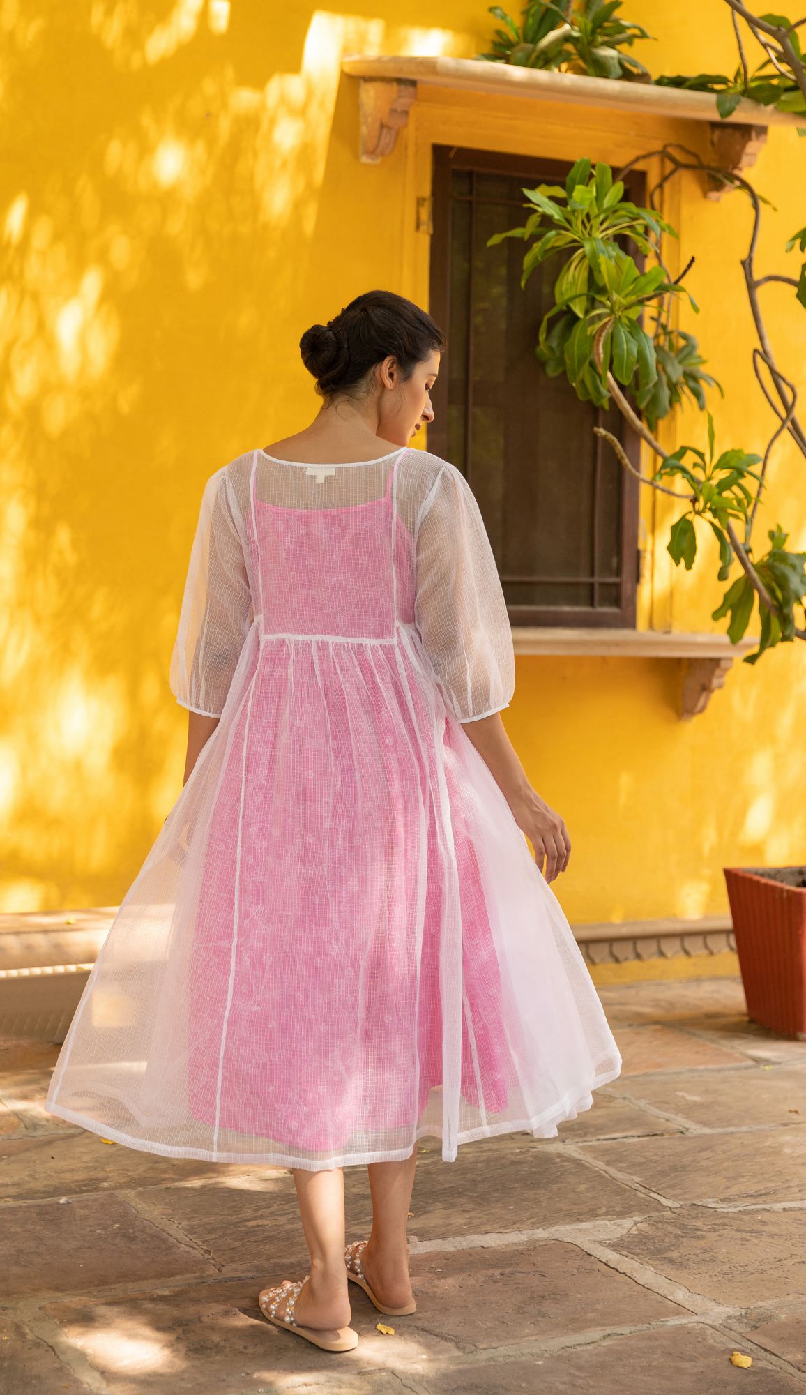 Mogra Kota Doria Dress